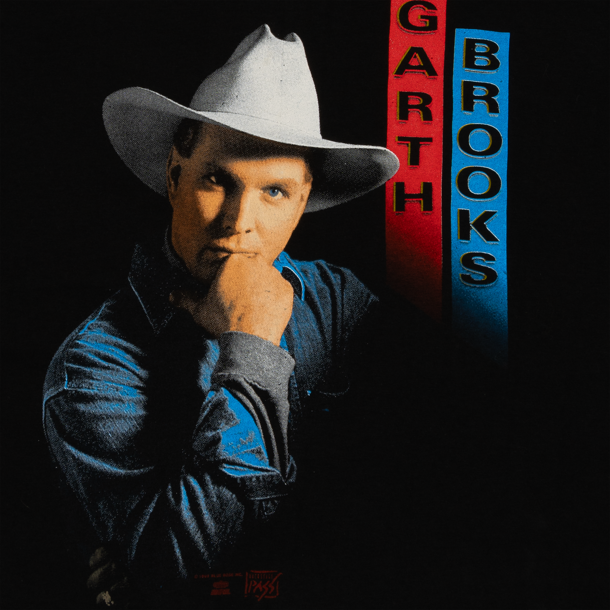 Garth Brooks Backstage Pass 1992 Country Tee Black-PLUS
