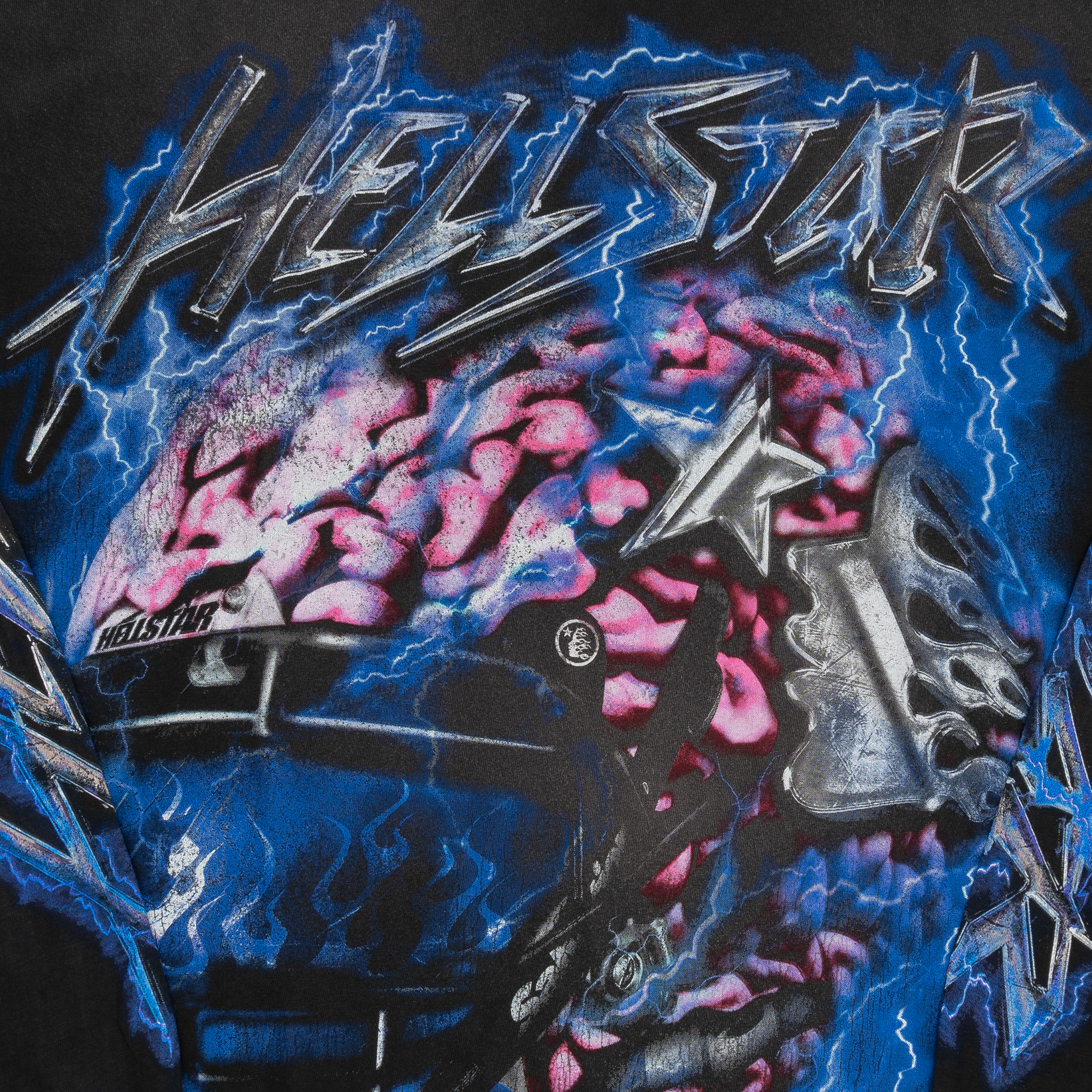 Hellstar Studios Powered By The Star L/S Tee Black-PLUS