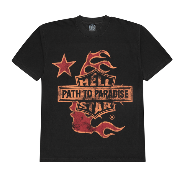 Hellstar Studios Biker Tour Tee Washed Black | PLUS