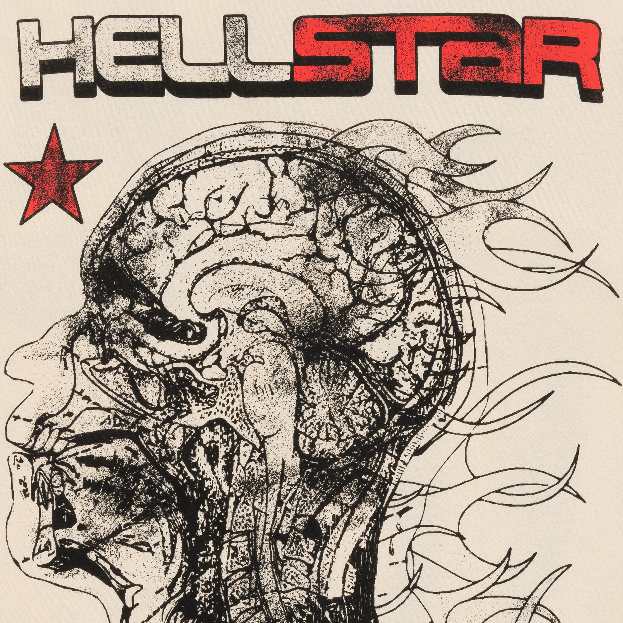 Hellstar Studios Cranium Tee Cream-PLUS