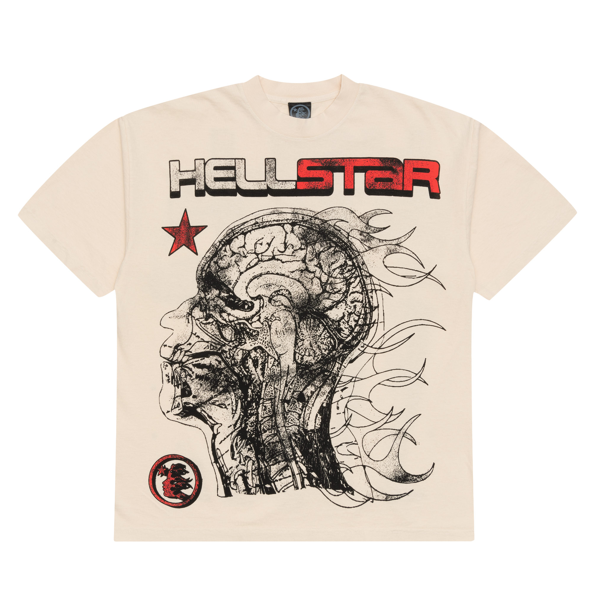 Hellstar Studios Cranium Tee Cream-PLUS