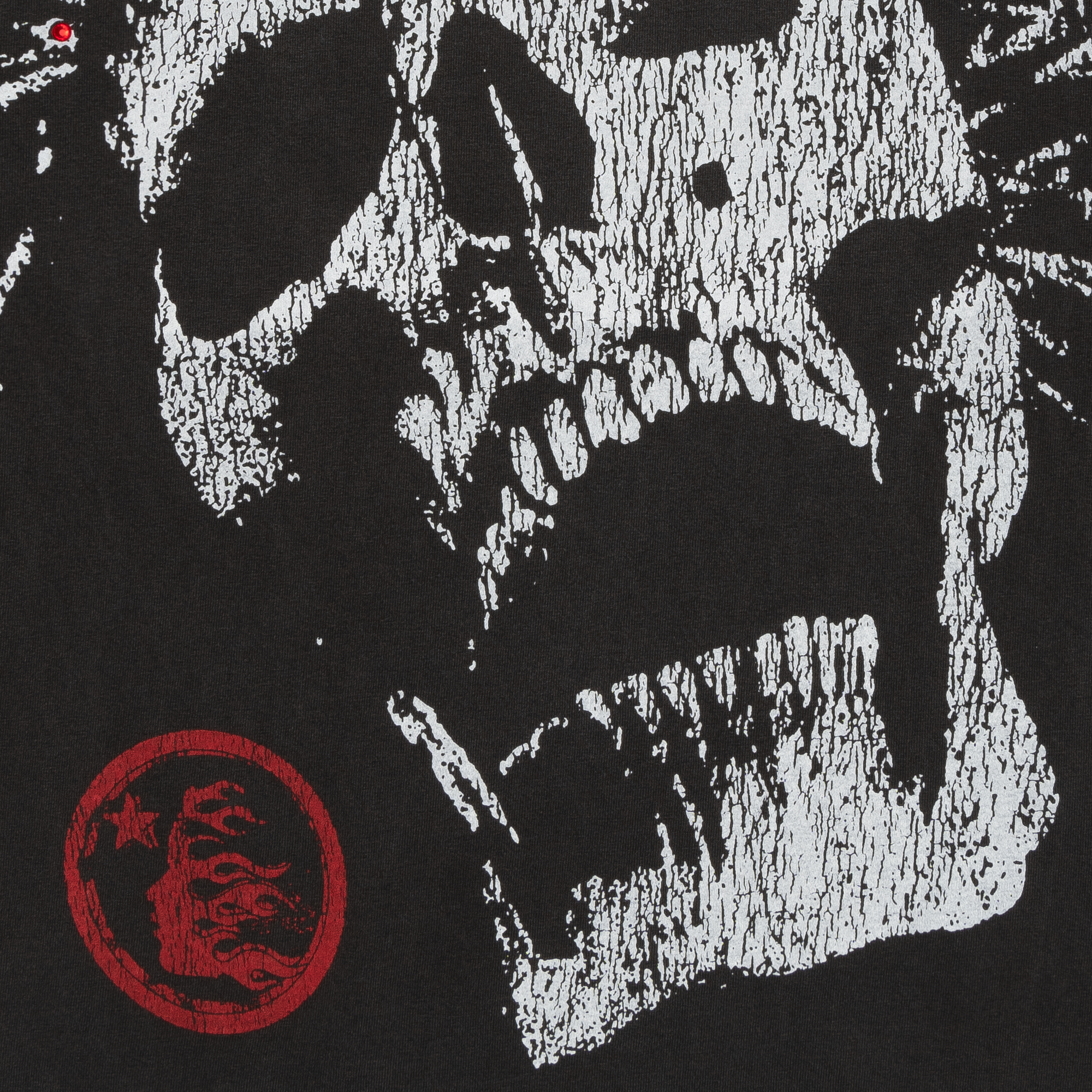 Hellstar Studios Crowned Skull Tee Washed Black-PLUS