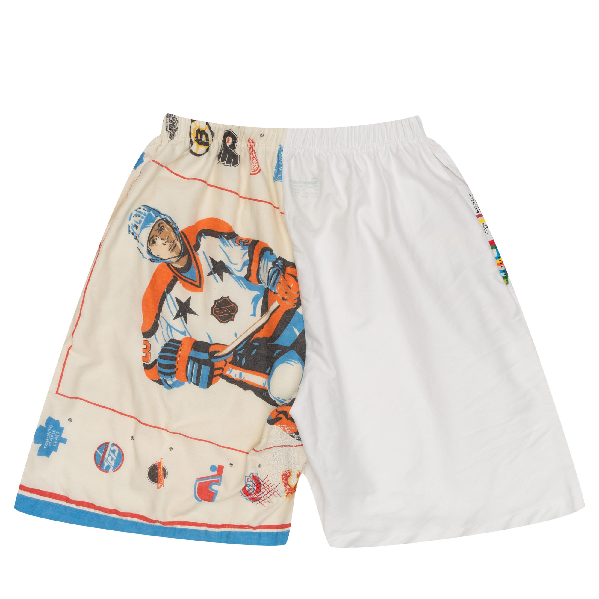 Plus Reworked Hockey All Star Panelled Shorts White-PLUS