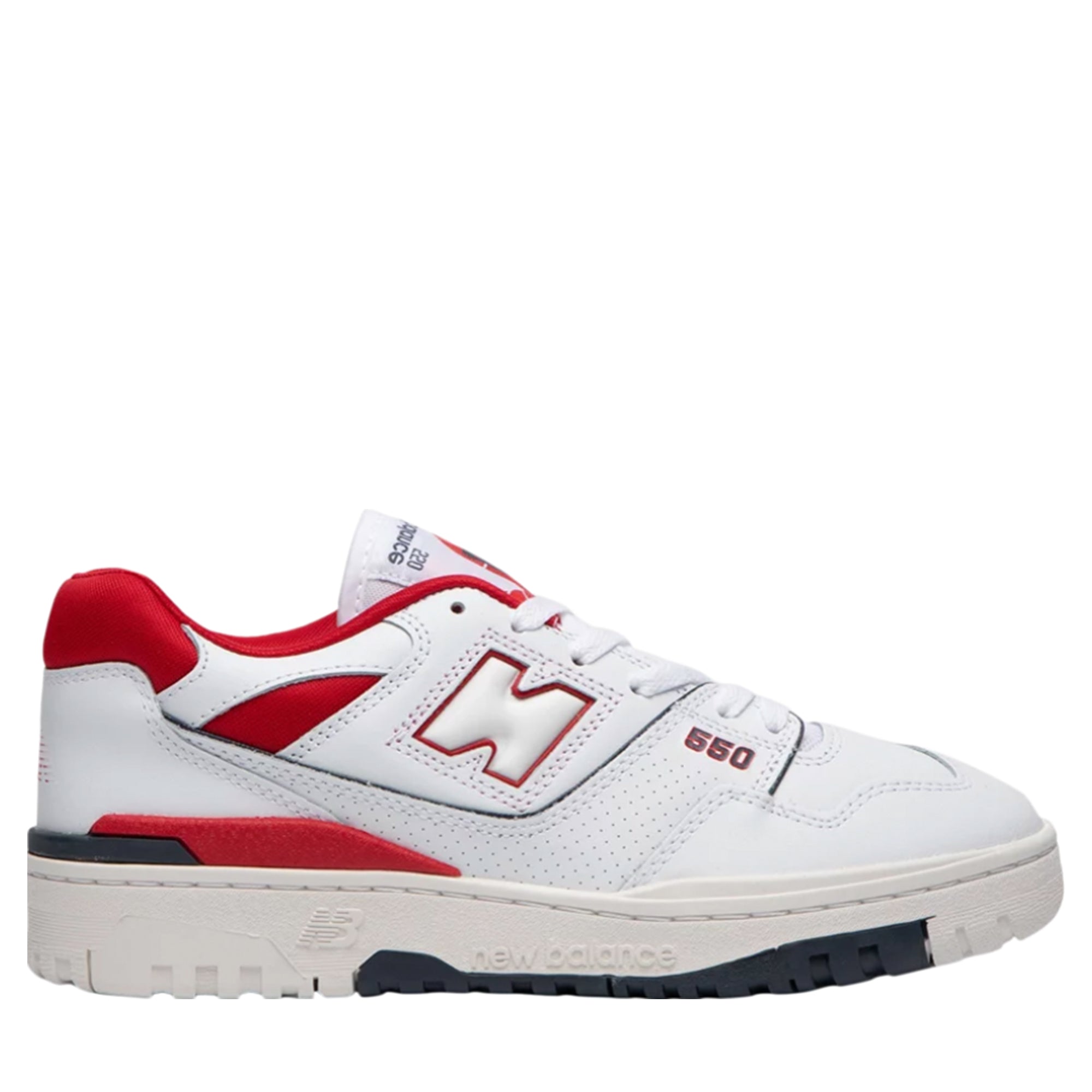New Balance 550 White Team Red Navy (JD Exclusive)-PLUS