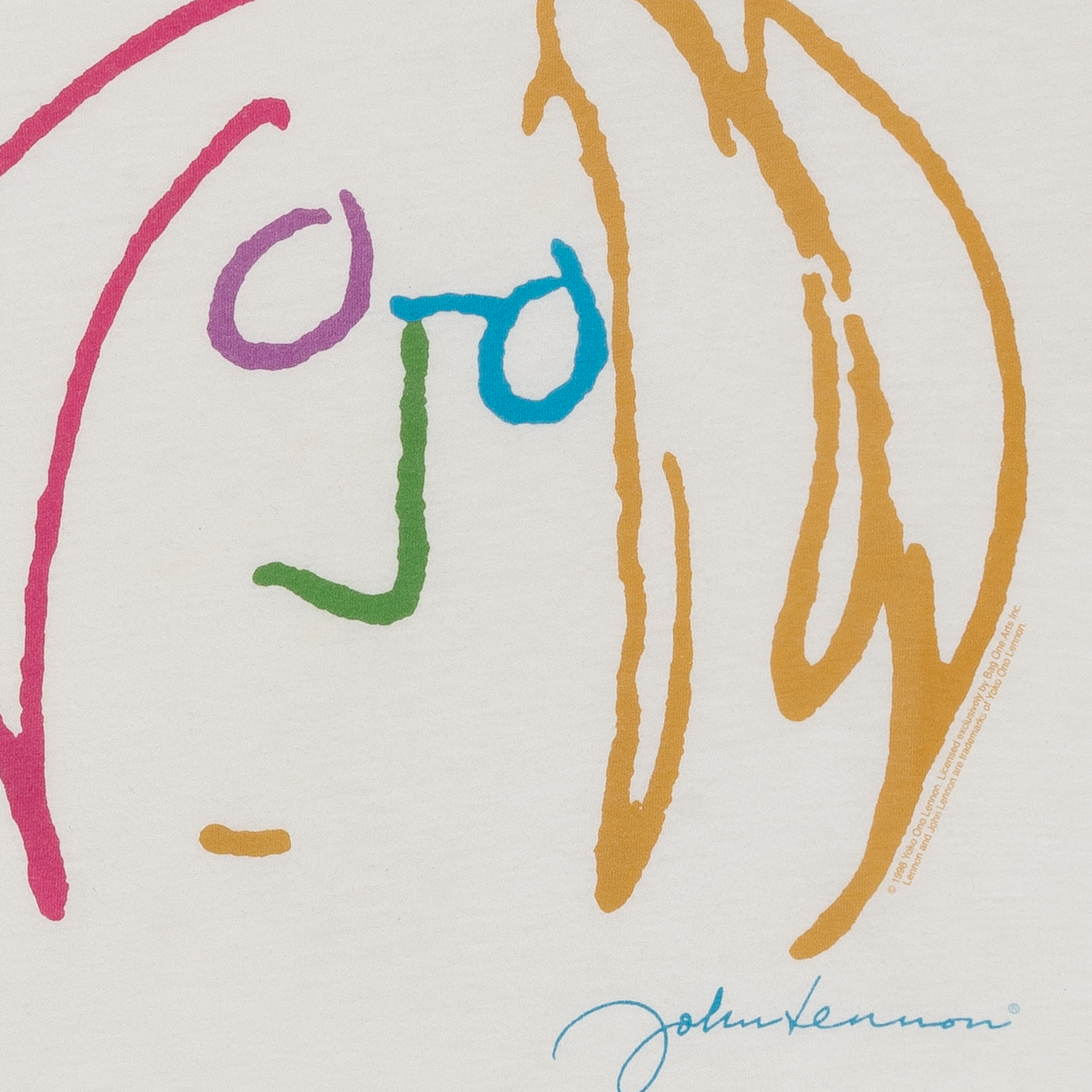 John Lennon Drawing 1998 Tee White-PLUS