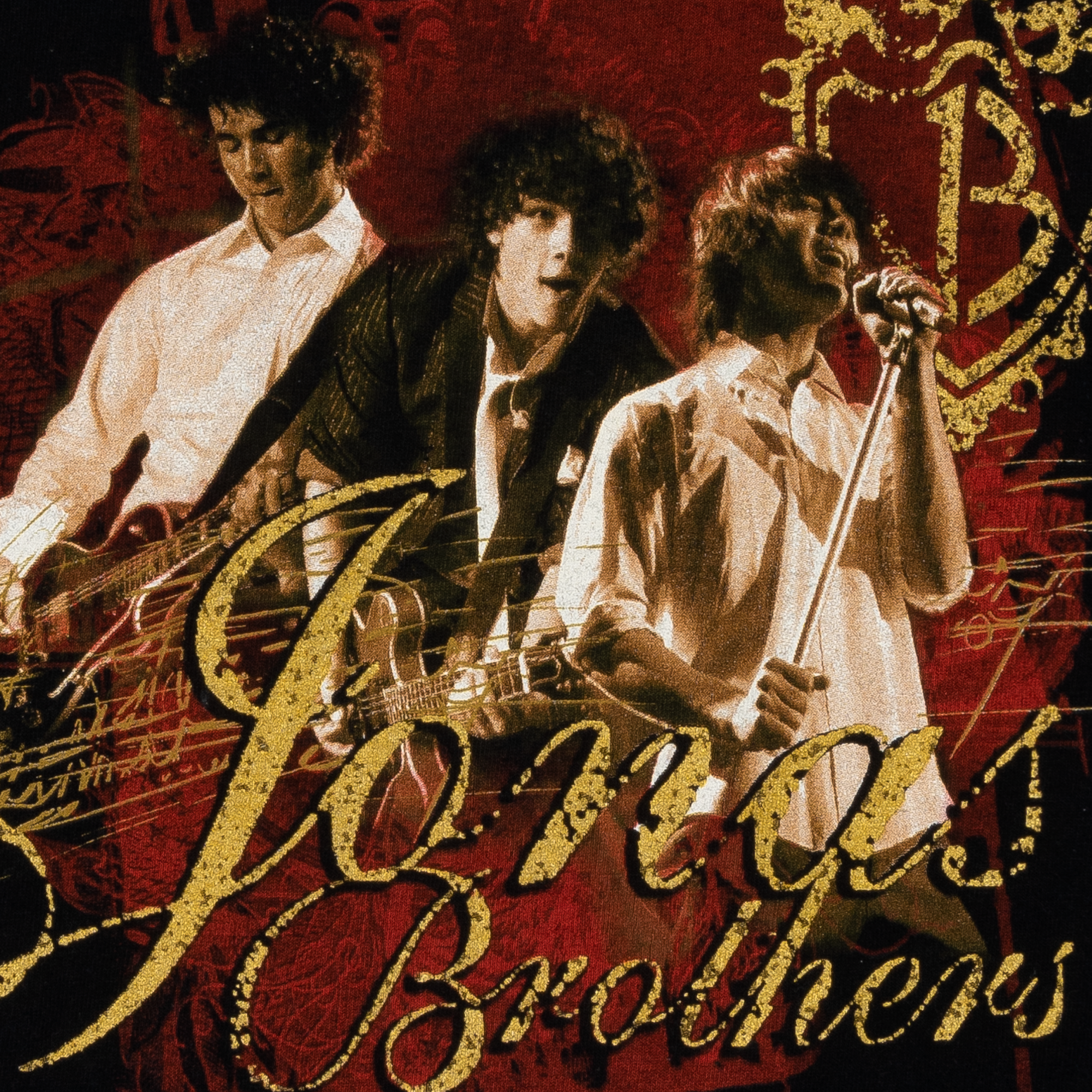 Jonas Brothers Tour 2008 Promo Tee Black-PLUS