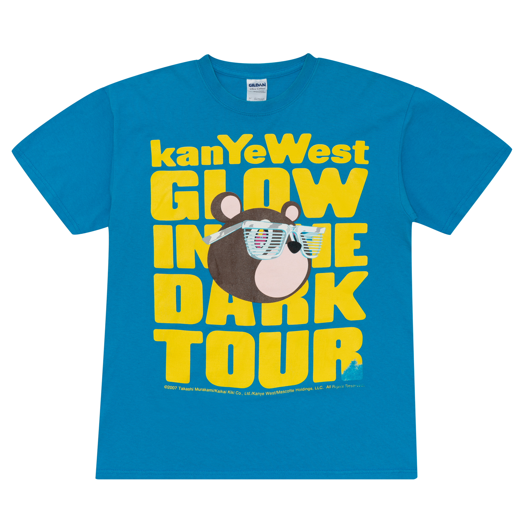 Kanye West 2007 "Glow in the Dark Tour" Tee Blue-PLUS