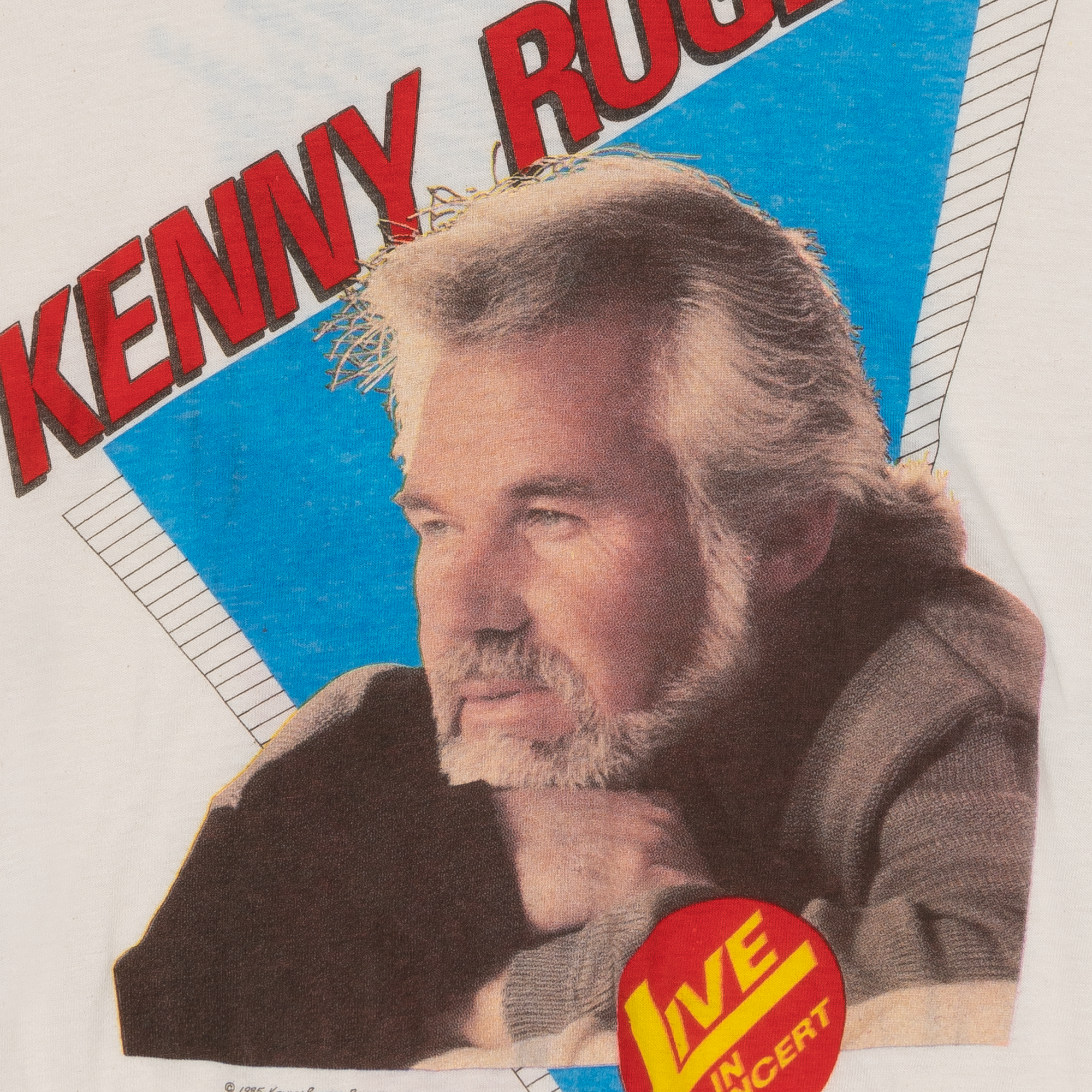 Kenny Rogers 1985 Hooded L/S Tee White-PLUS
