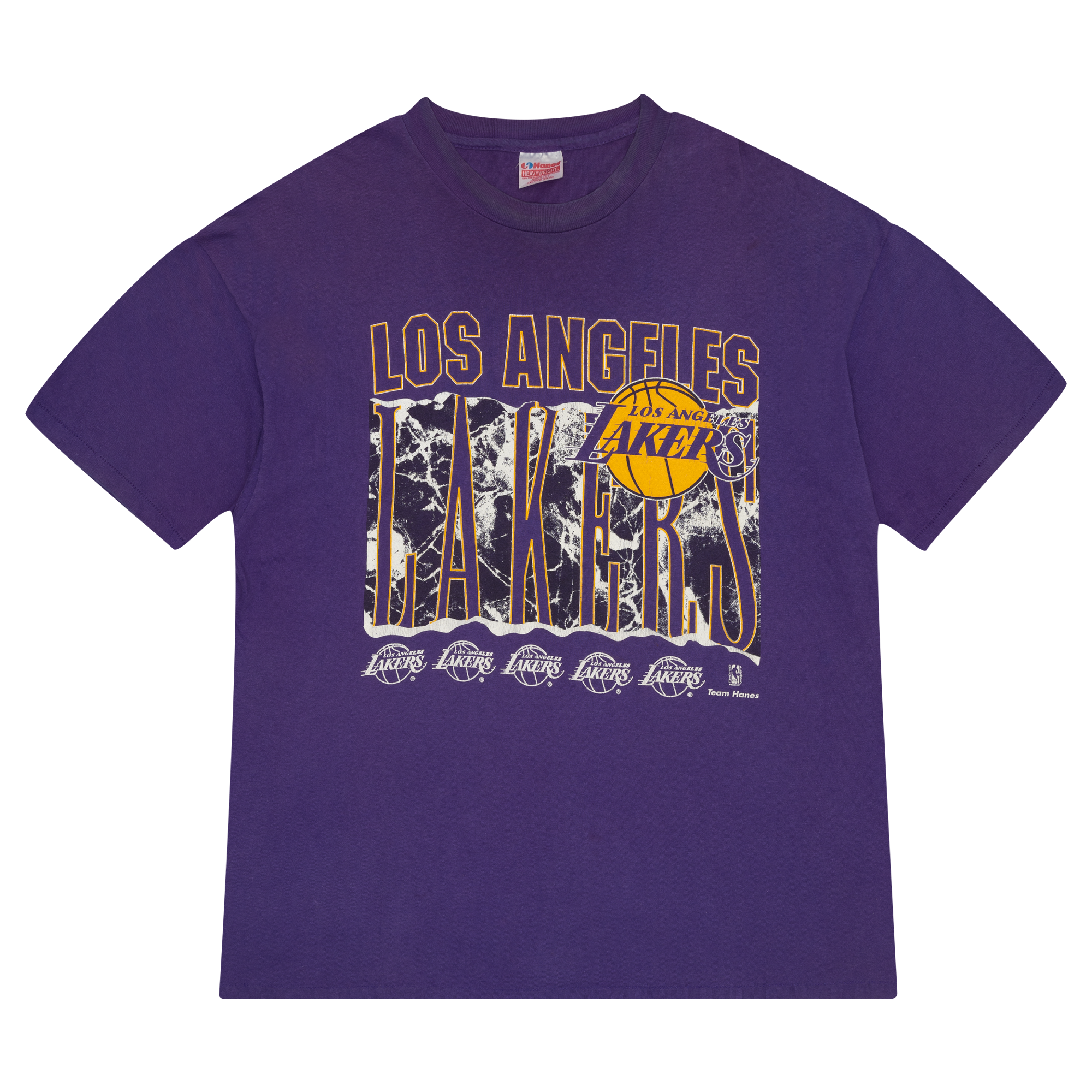 Los Angeles Lakers Team Hanes NBA Tee Purple-PLUS