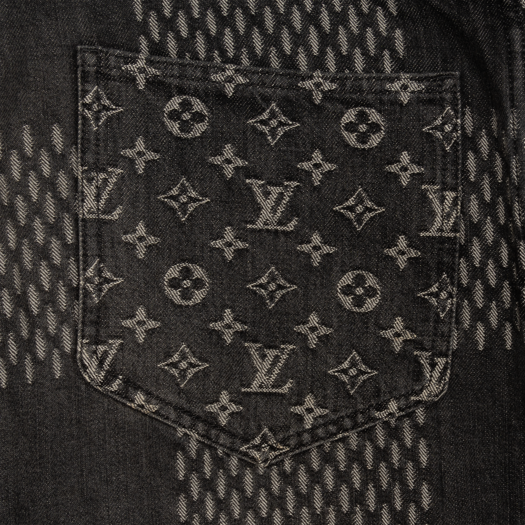 Louis Vuitton x Nigo Giant Damier Waves MNGM Denim Pants Noir (SS22)-PLUS