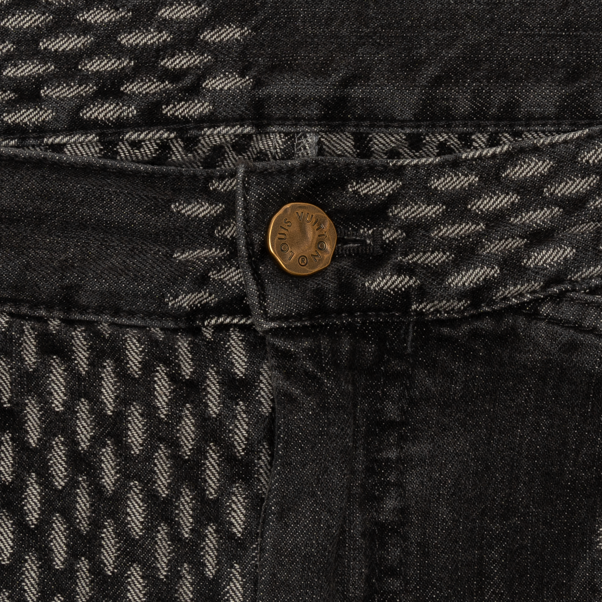 Louis Vuitton x Nigo Giant Damier Waves MNGM Denim Pants Noir (SS22)-PLUS