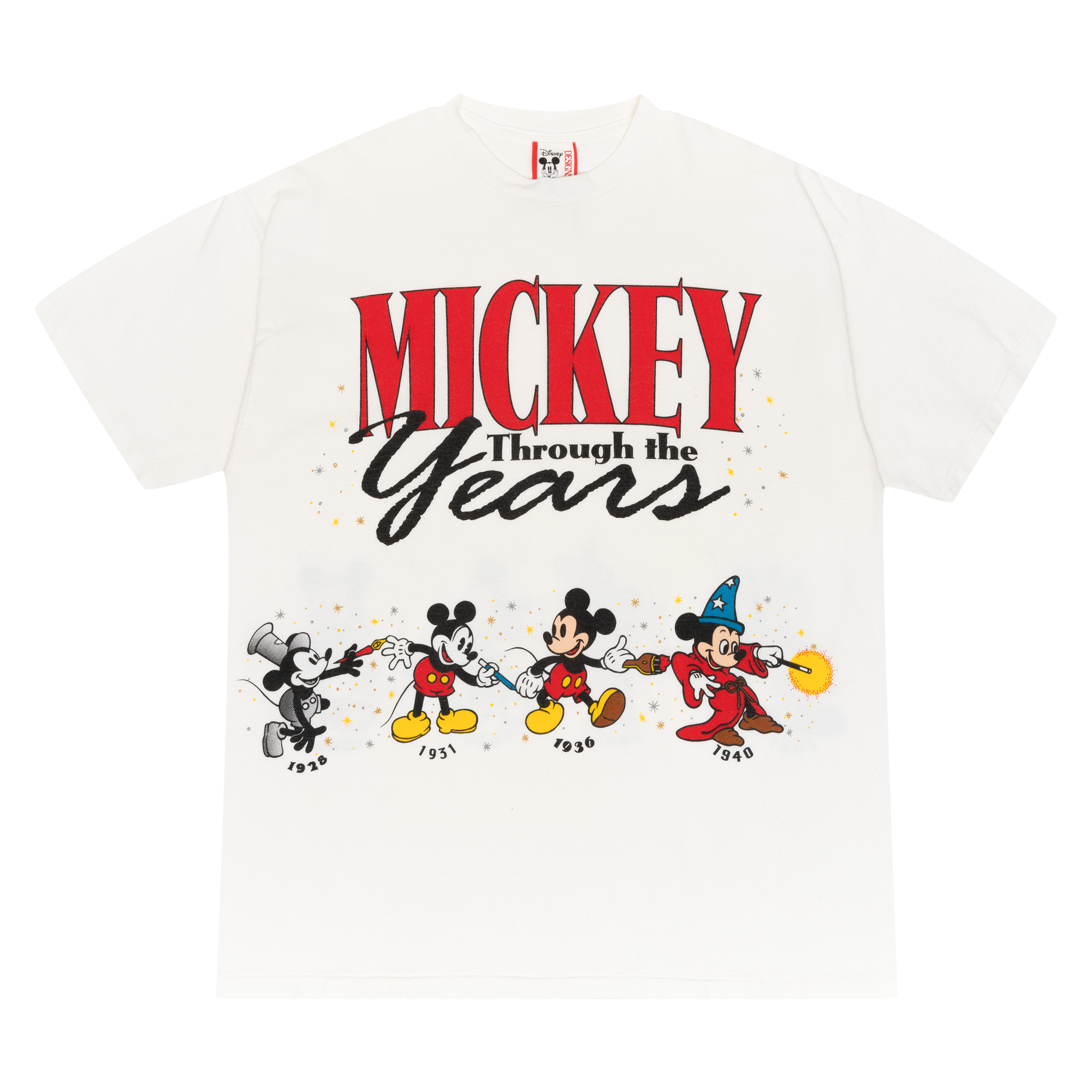 Mickey Through The Years Wrap-Around Disney Tee White-PLUS