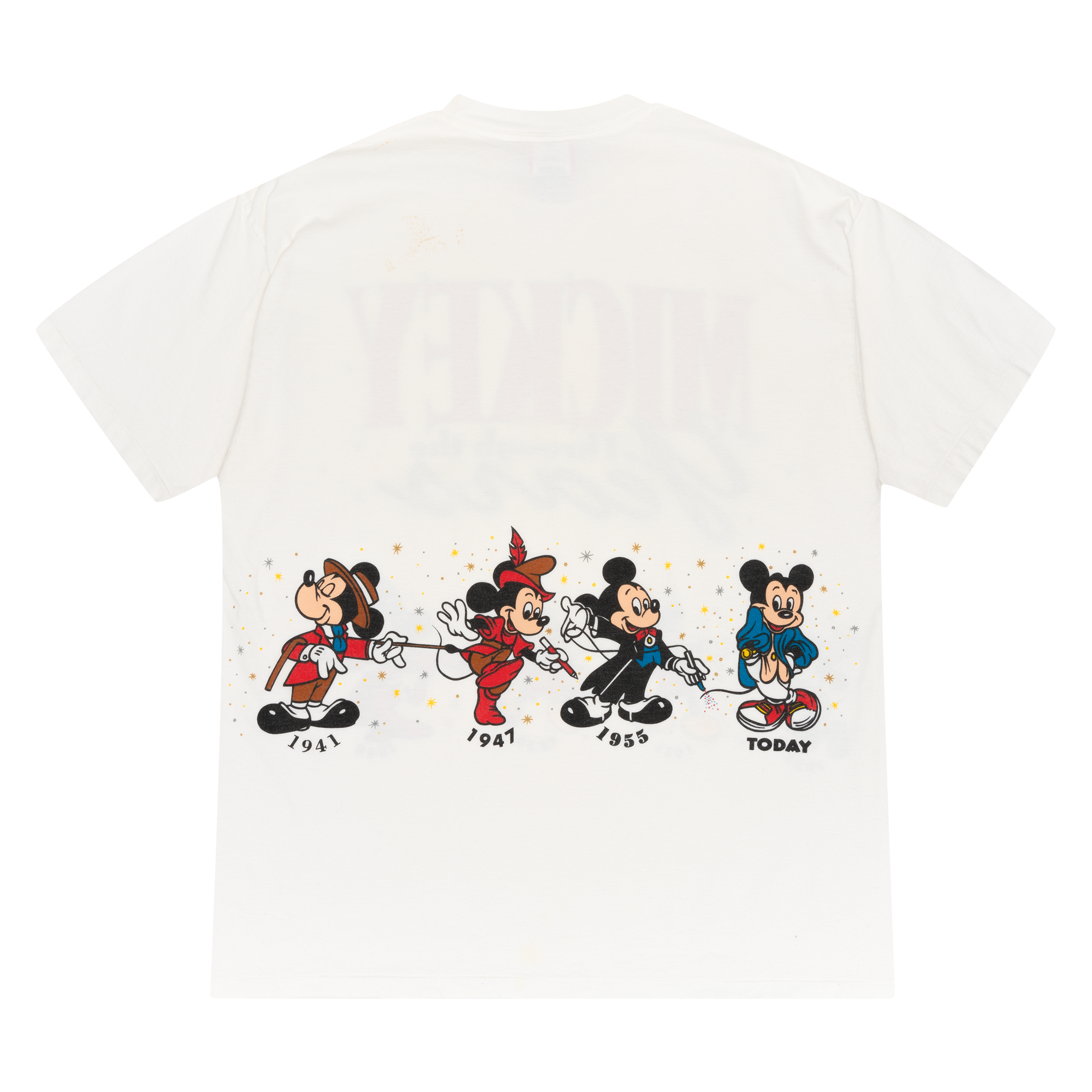 Mickey Through The Years Wrap-Around Disney Tee White-PLUS