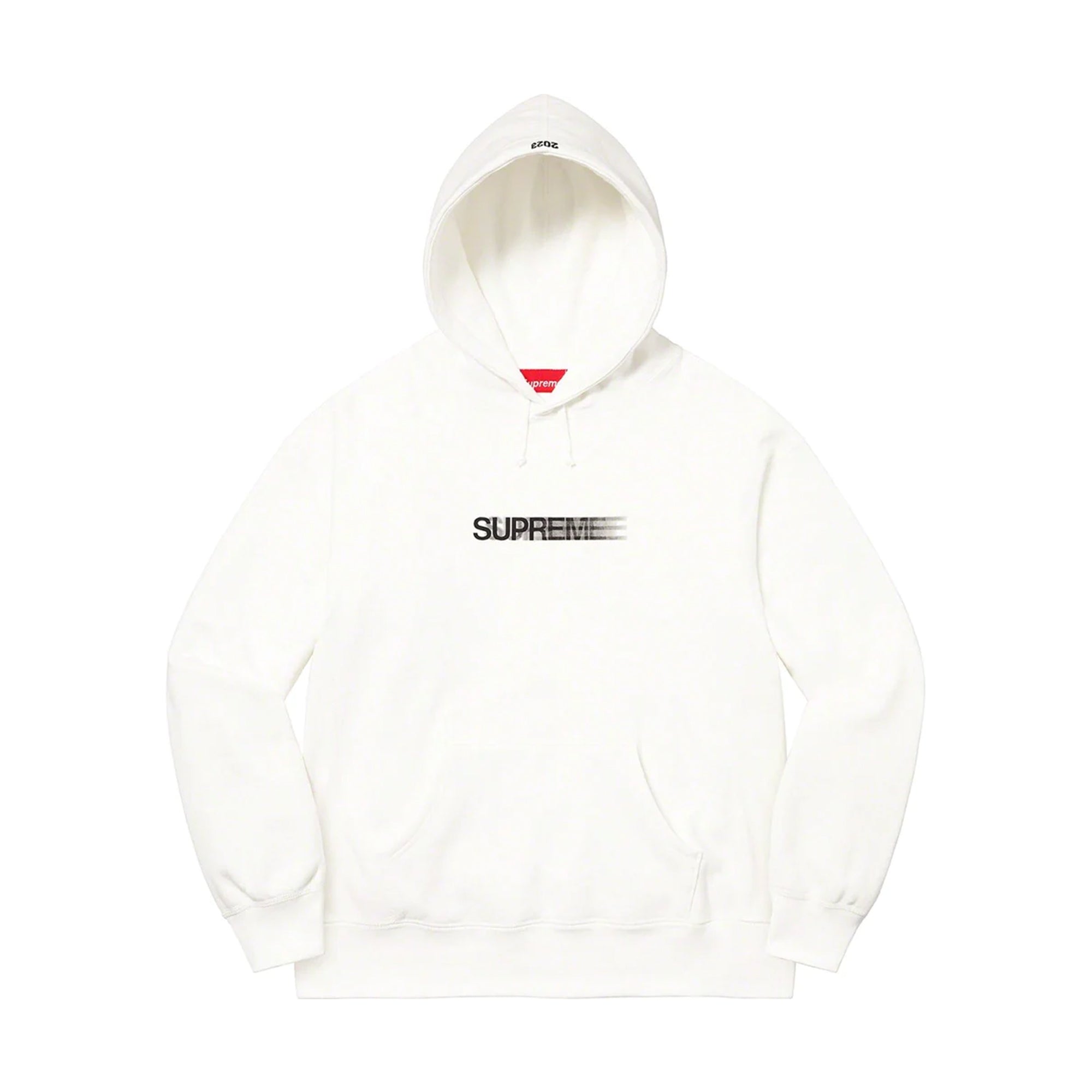 Supreme Motion Logo Hooded Sweatshirt White (SS23)-PLUS