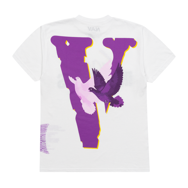 Vlone Hoodie Vlone Good Intentions White Tee NAV X VLONE DOVES