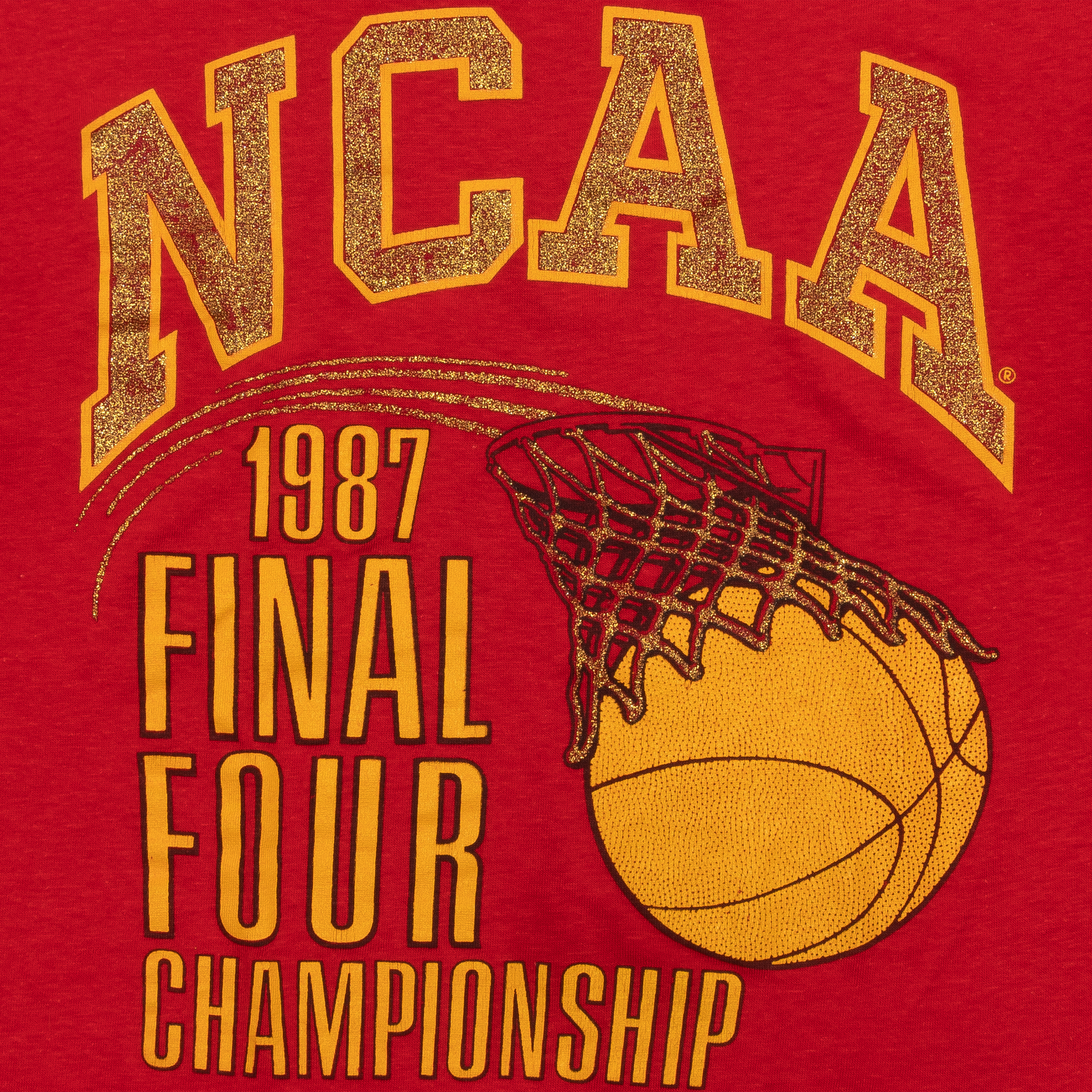 NCAA 1987 Final Four Champions Tee Red-PLUS