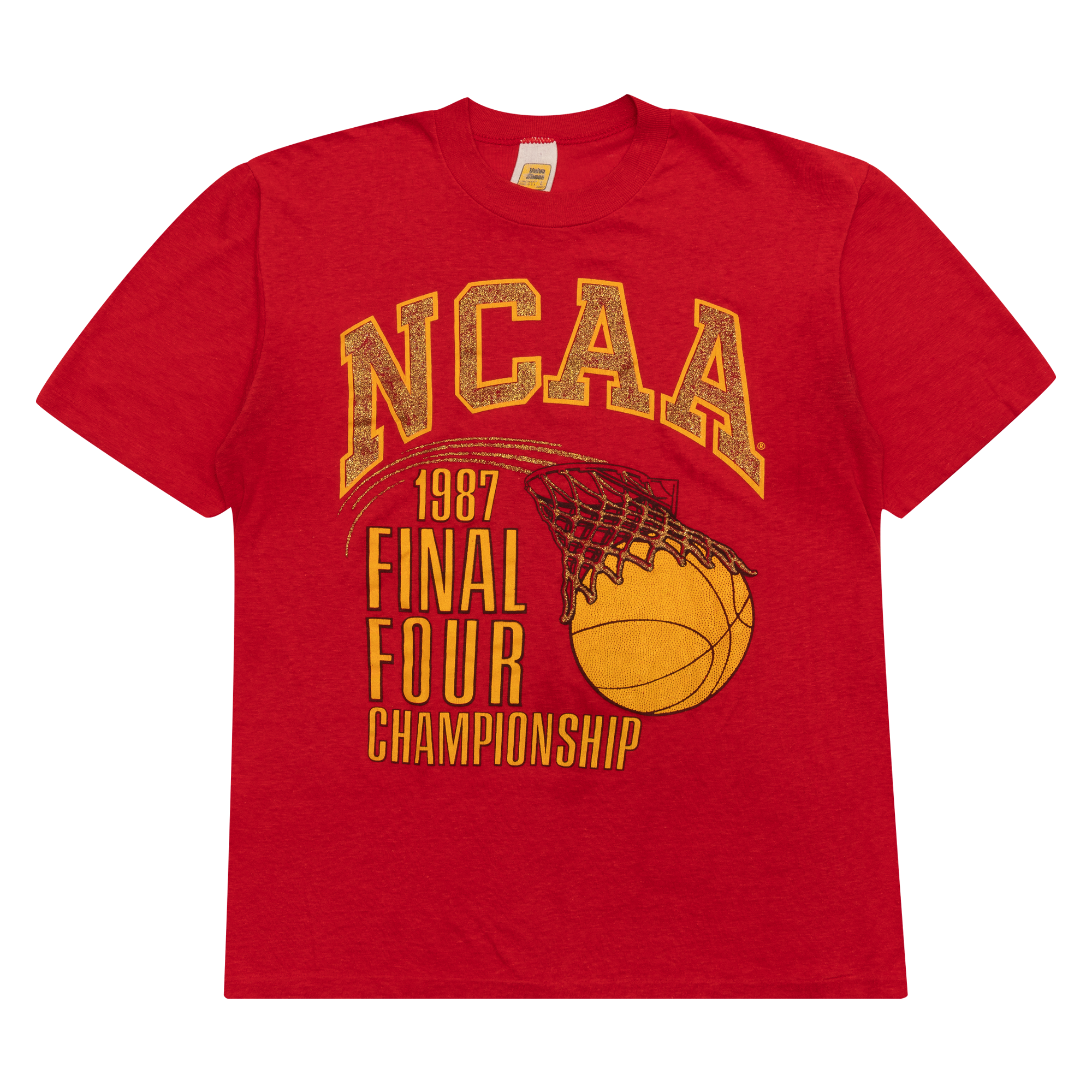 NCAA 1987 Final Four Champions Tee Red-PLUS