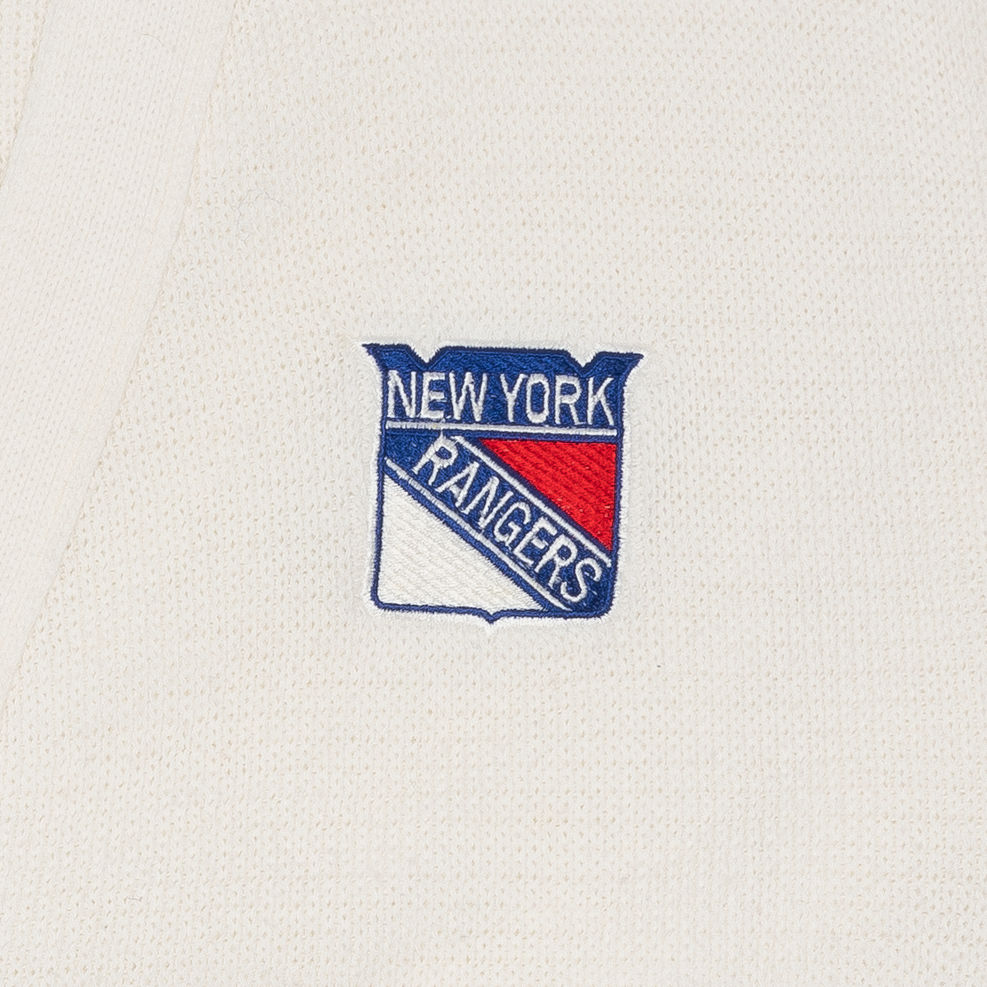 New York Rangers 1990s 6-Button Cardigan Sweater White-PLUS
