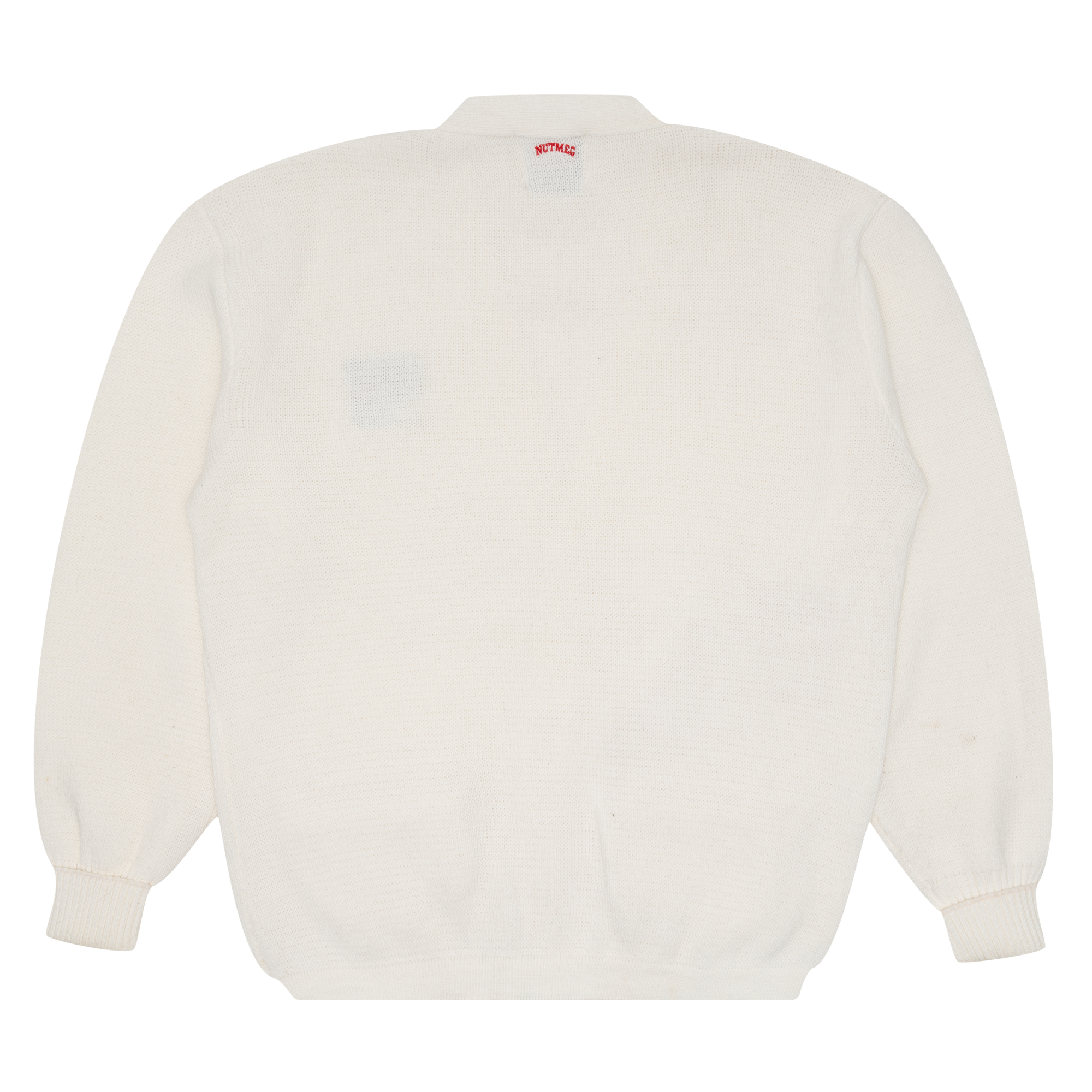 New York Rangers 1990s 6-Button Cardigan Sweater White-PLUS
