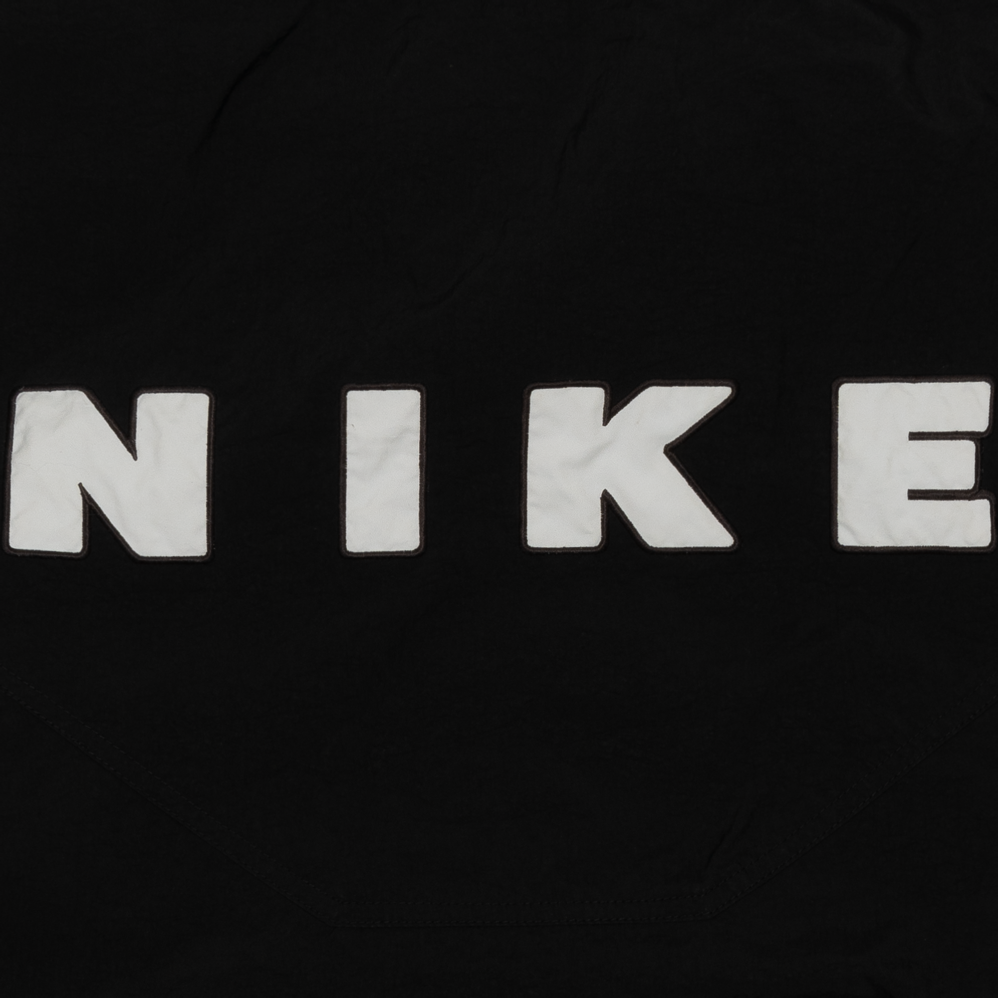 Nike Quarter Zip Embroidered Pullover Windbreaker Jacket Black-PLUS