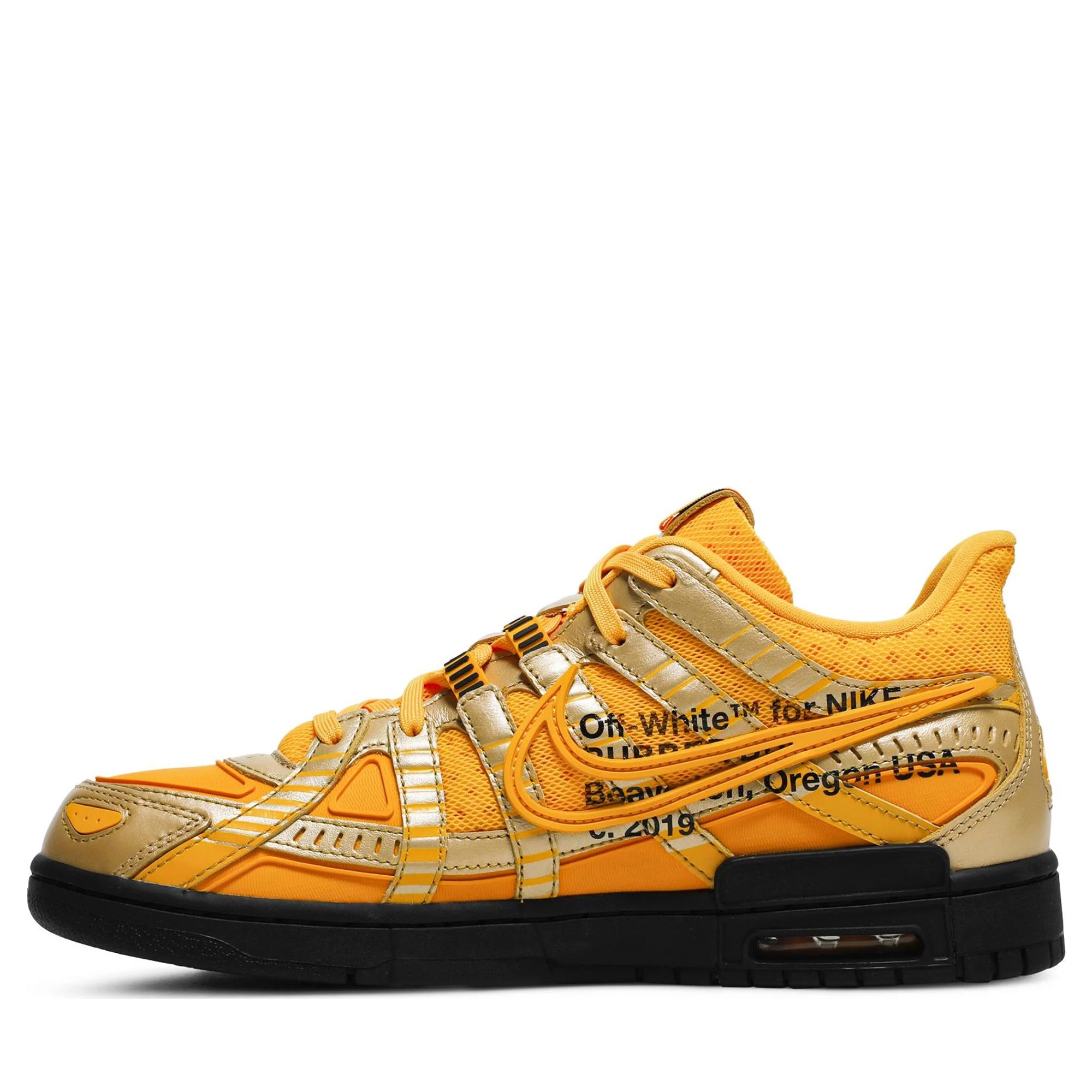 Nike Air Rubber Dunk Off-White University Gold-PLUS