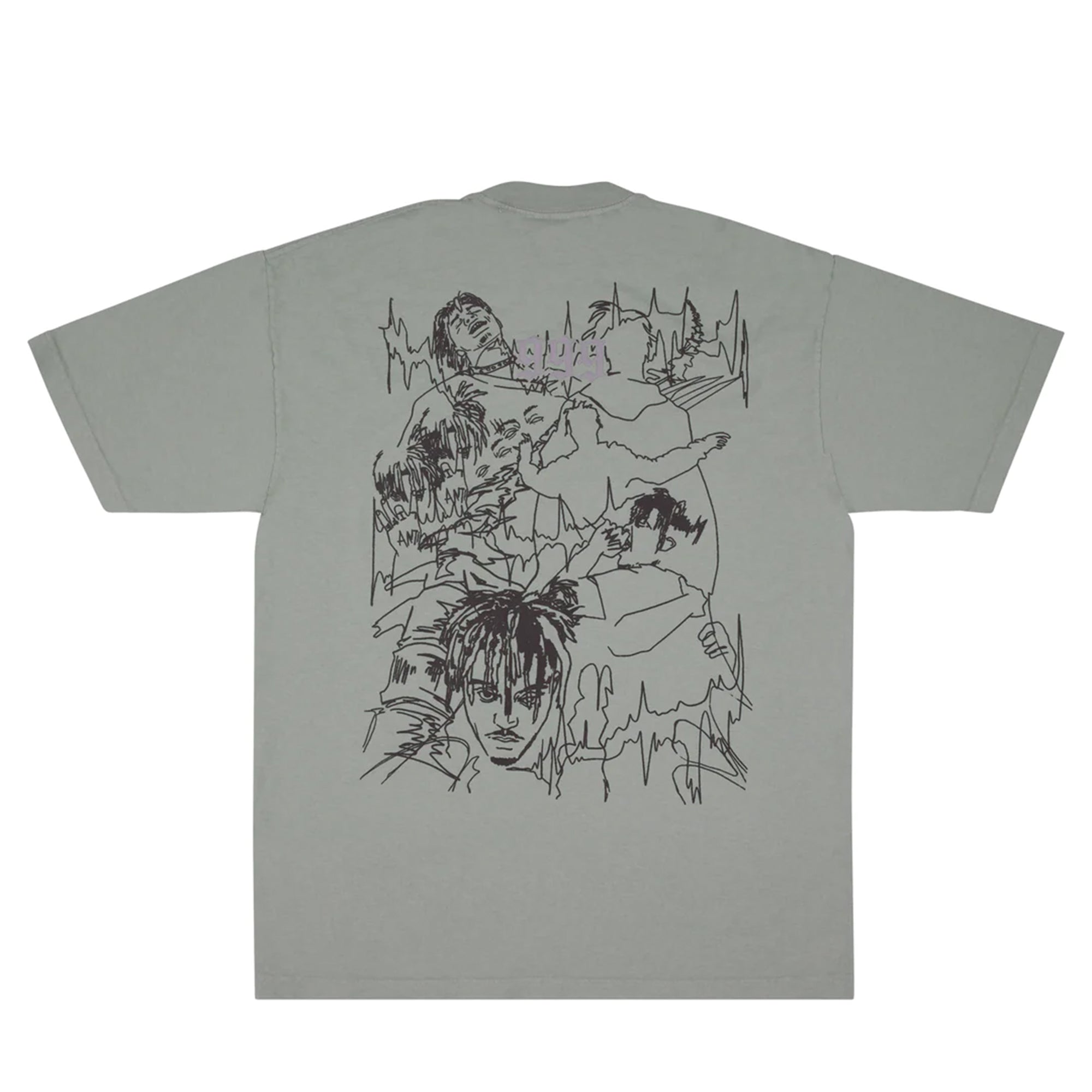Revenge x Juice Wrld 999 Sketch Tee Sage | PLUS