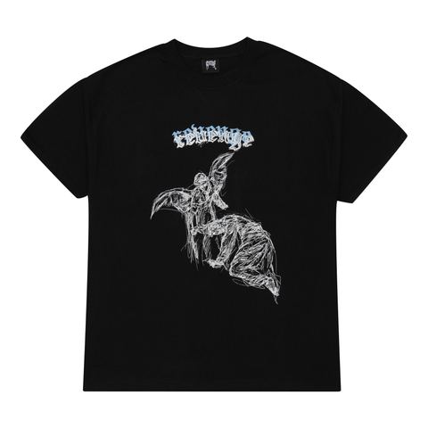 Revenge Angel Sketch Tee Black | PLUS