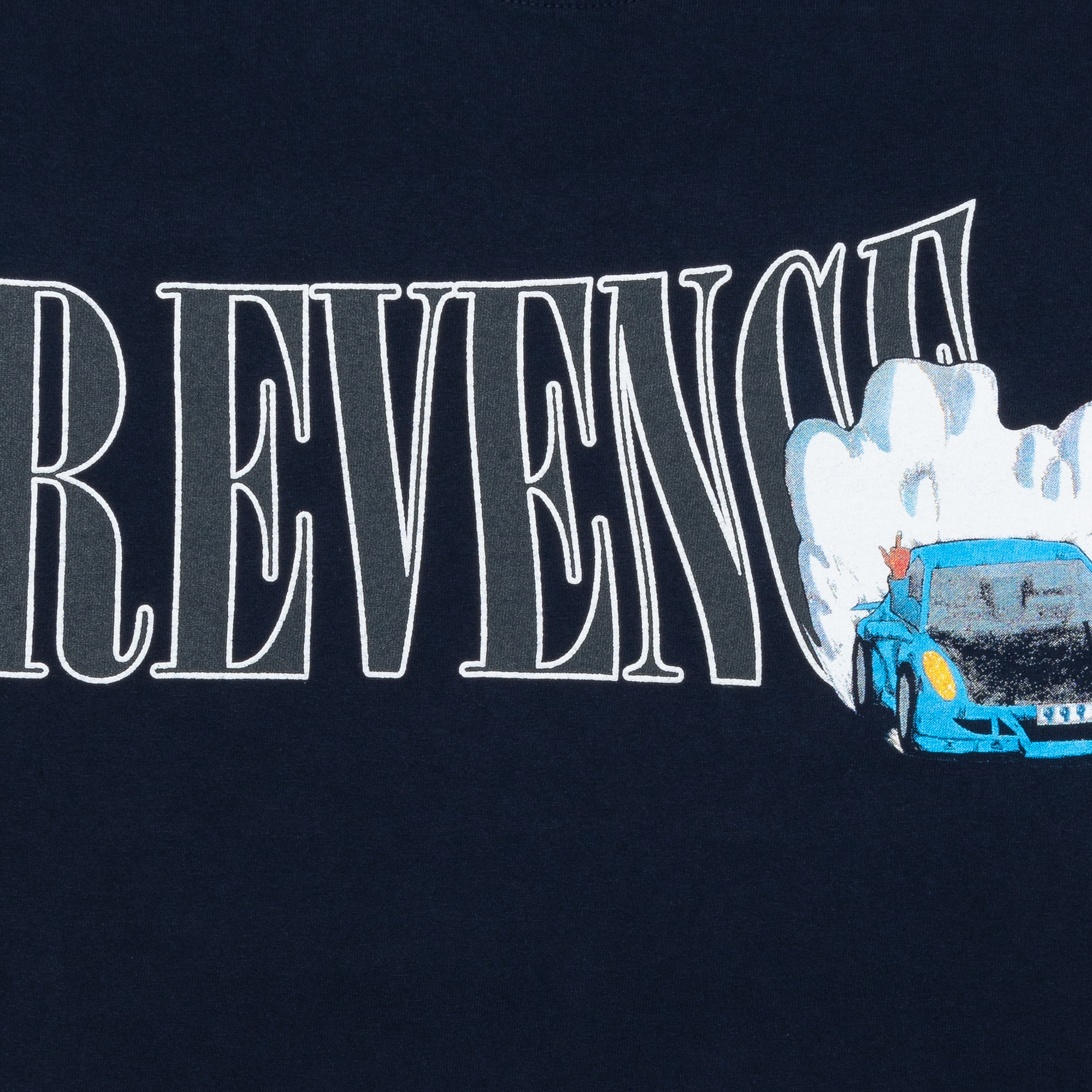 Revenge x Juice Wrld 999 Burnout Tee Navy-PLUS