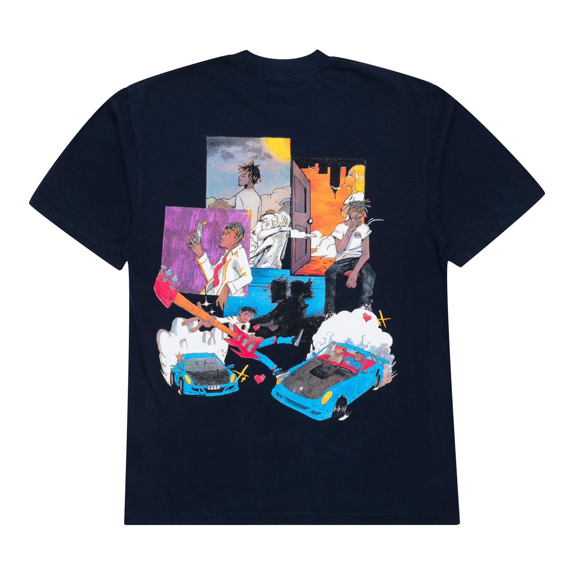 Revenge x Juice Wrld 999 Burnout Tee Navy | PLUS Revenge x Juice Wrld 999 Burnout Tee Navy | PLUS