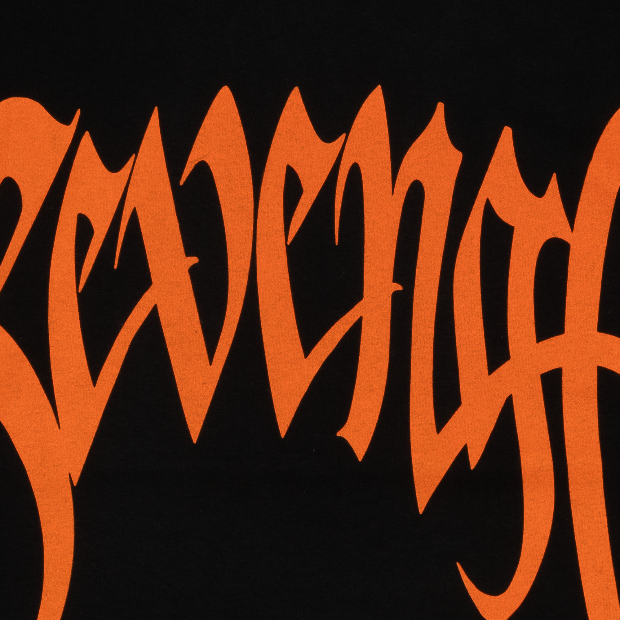 Revenge Orange Arch Logo Tee Black | PLUS