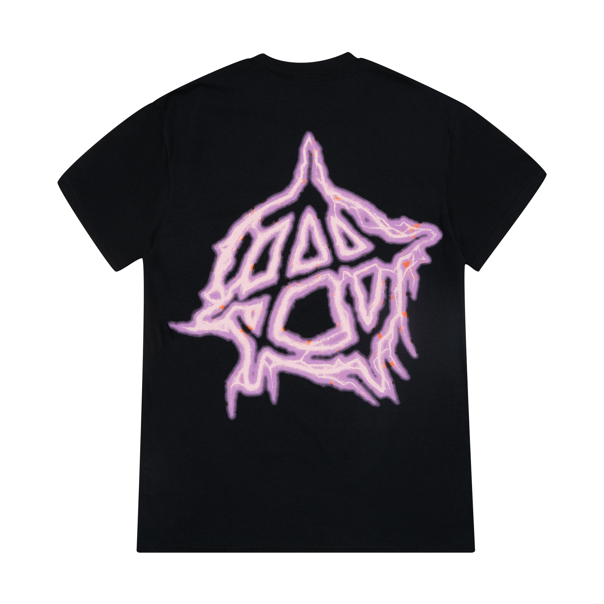 Revenge Pink Lightning Anarchy Tee Black | PLUS