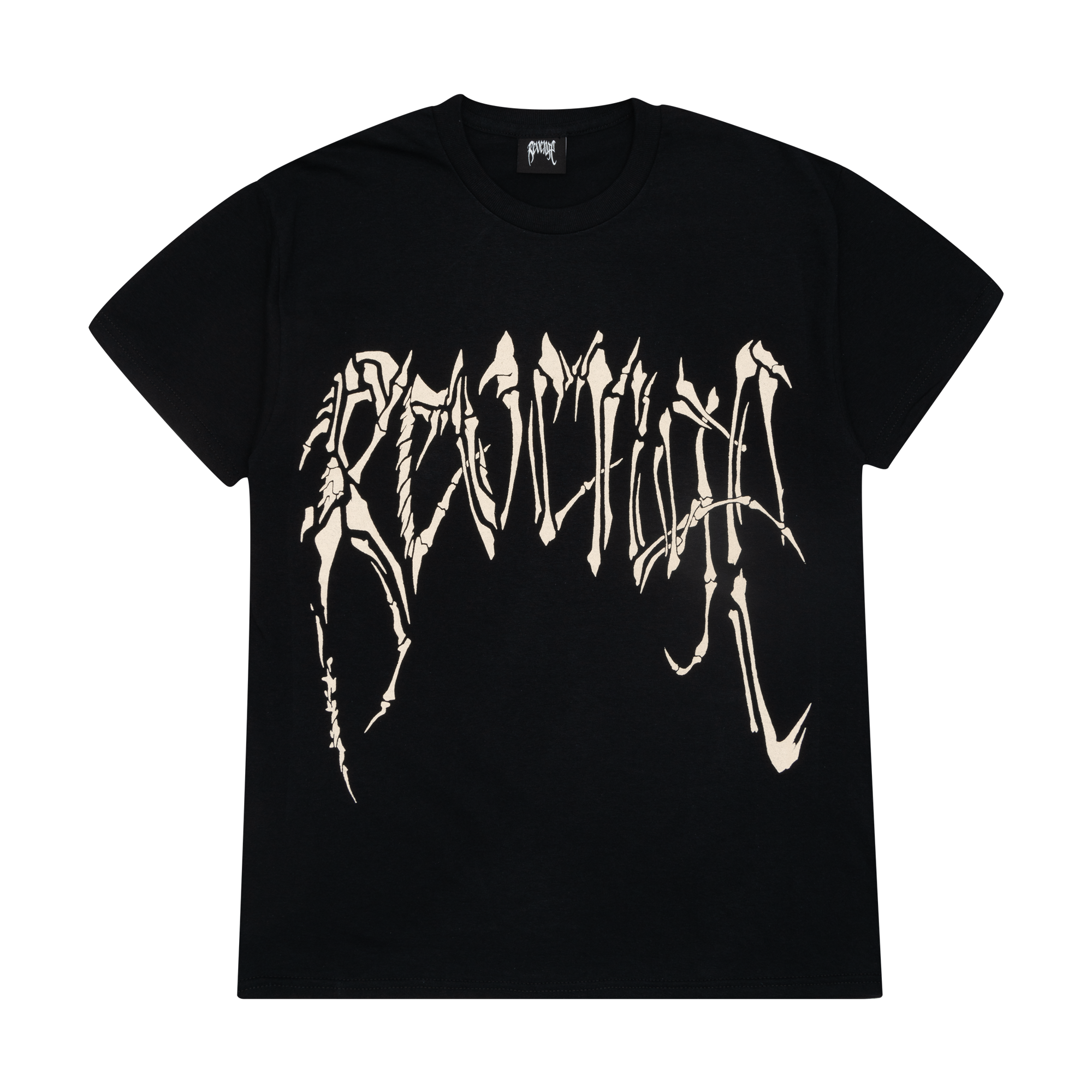 Revenge White Bones Tee Black | PLUS