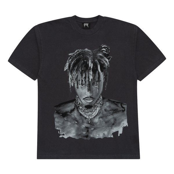 Revenge x Juice Wrld 999 Graphite Portrait Tee Dolphin Washed Grey