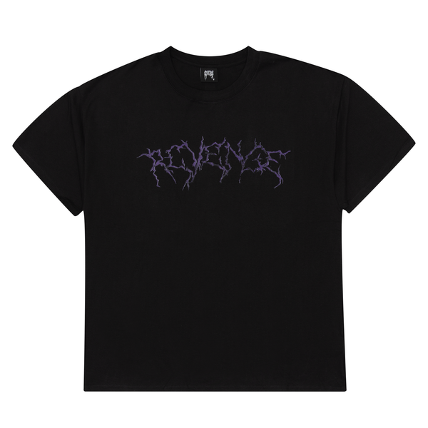 Revenge Gallery x Ski Mask Smoke Tee Black/Purple | PLUS
