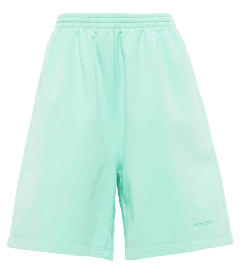 Balenciaga Logo Cotton Shorts-PLUS