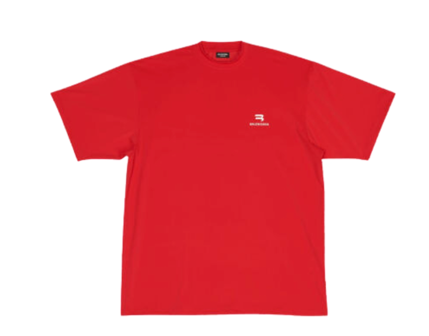 Balenciaga Sporty B Shirt Red-PLUS