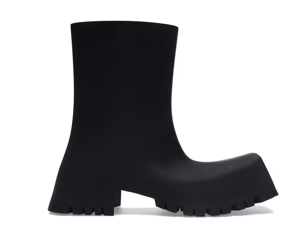 Balenciaga Trooper Rubber Boot Black-PLUS