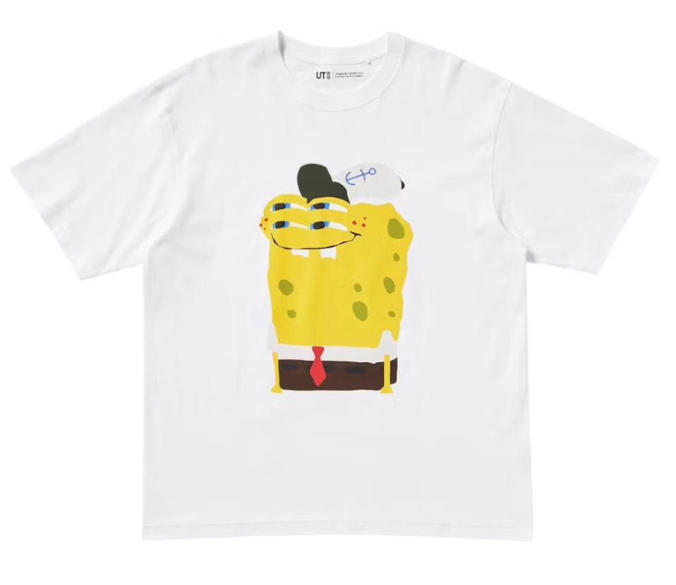 Uniqlo x CPFM Spongebob Squarepants UT Graphic II T-Shirt White/Pink-PLUS