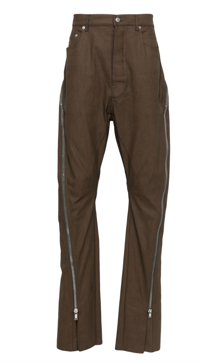 Rick Owens Bolan Banana Bootcut Zip Pants-PLUS