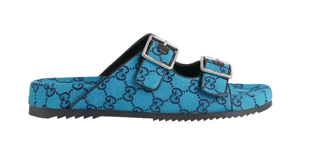 Gucci Strap Slide Sandal Blue-PLUS