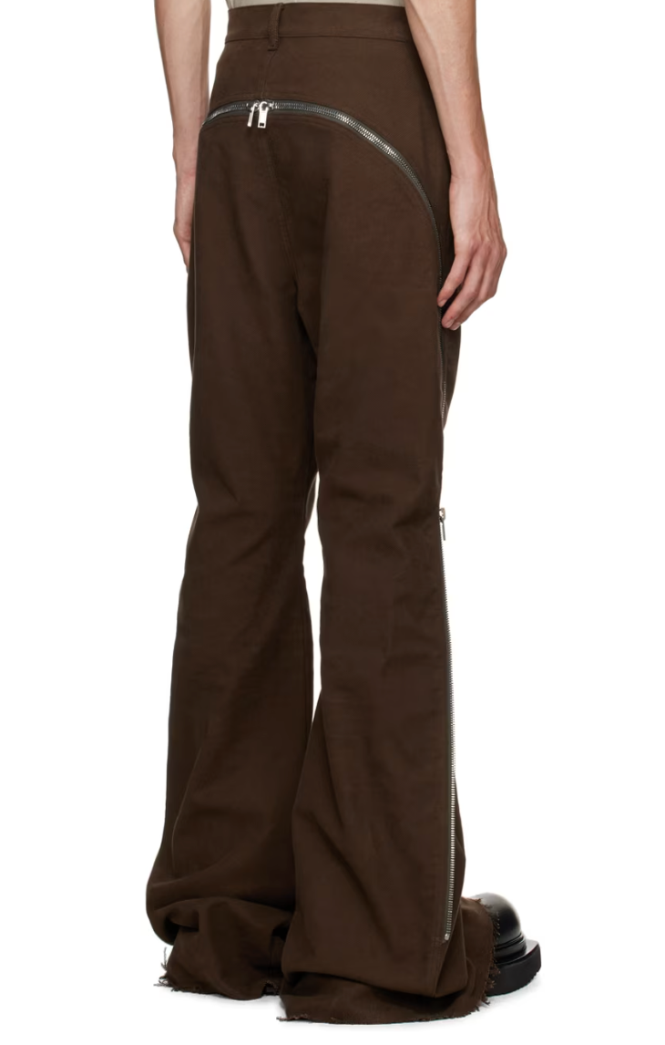 Rick Owens Bolan Banana Bootcut Zip Pants-PLUS