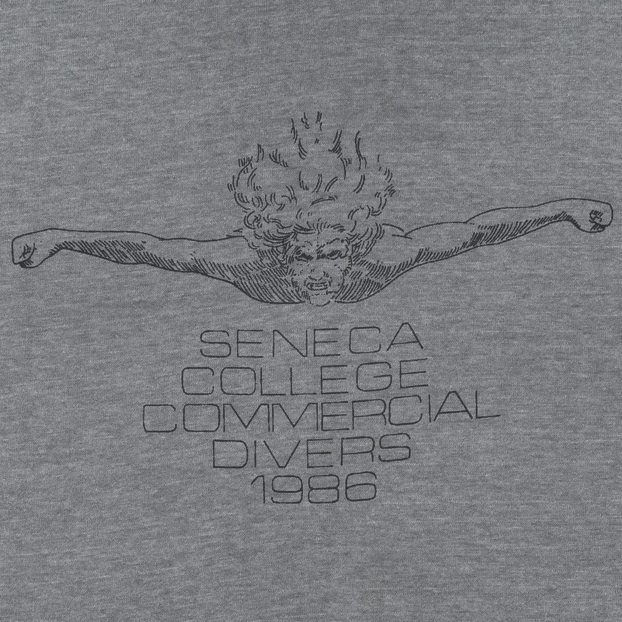Seneca College Commercial Divers 1986 Tee Grey-PLUS