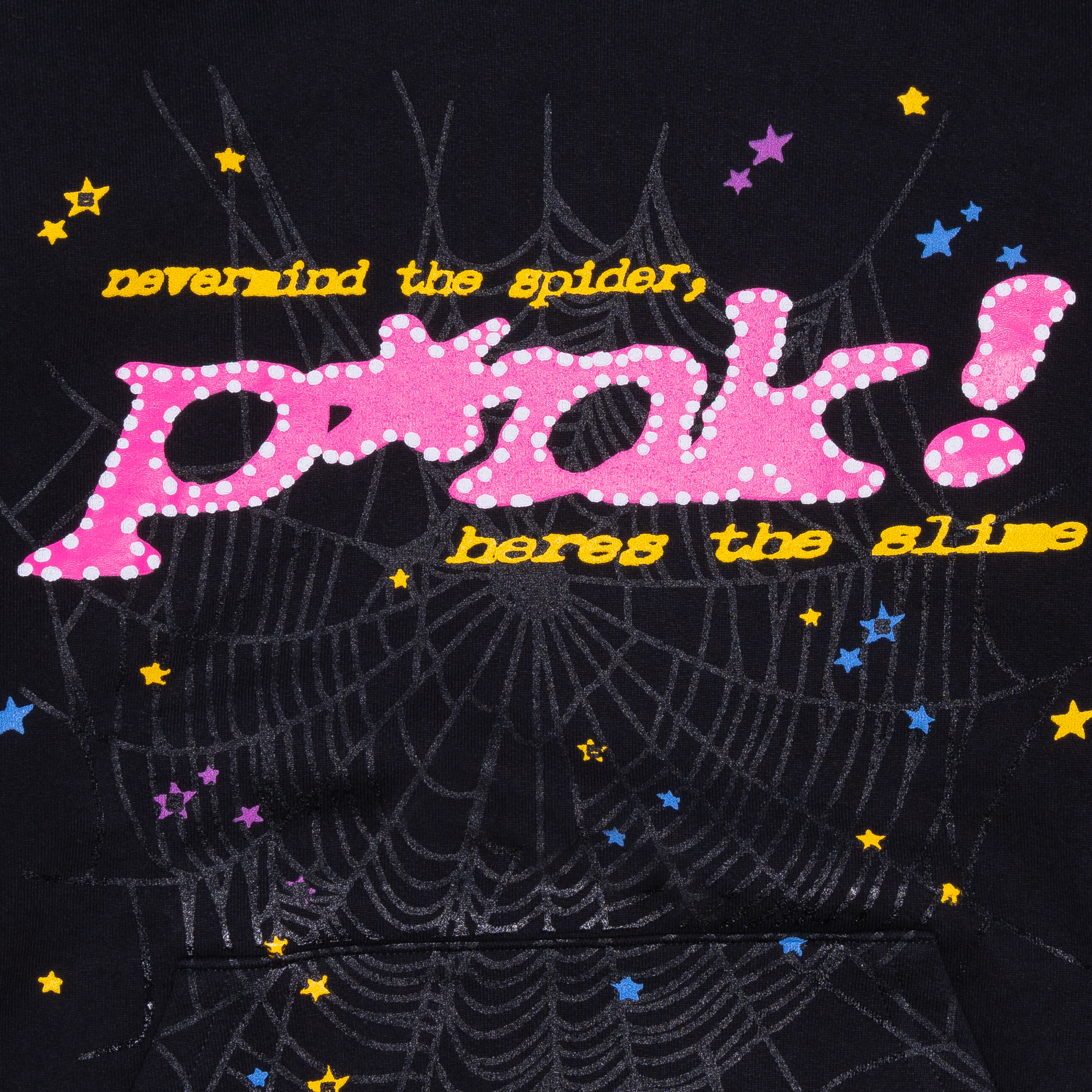 Spider Worldwide Pink Hoodie Black-PLUS