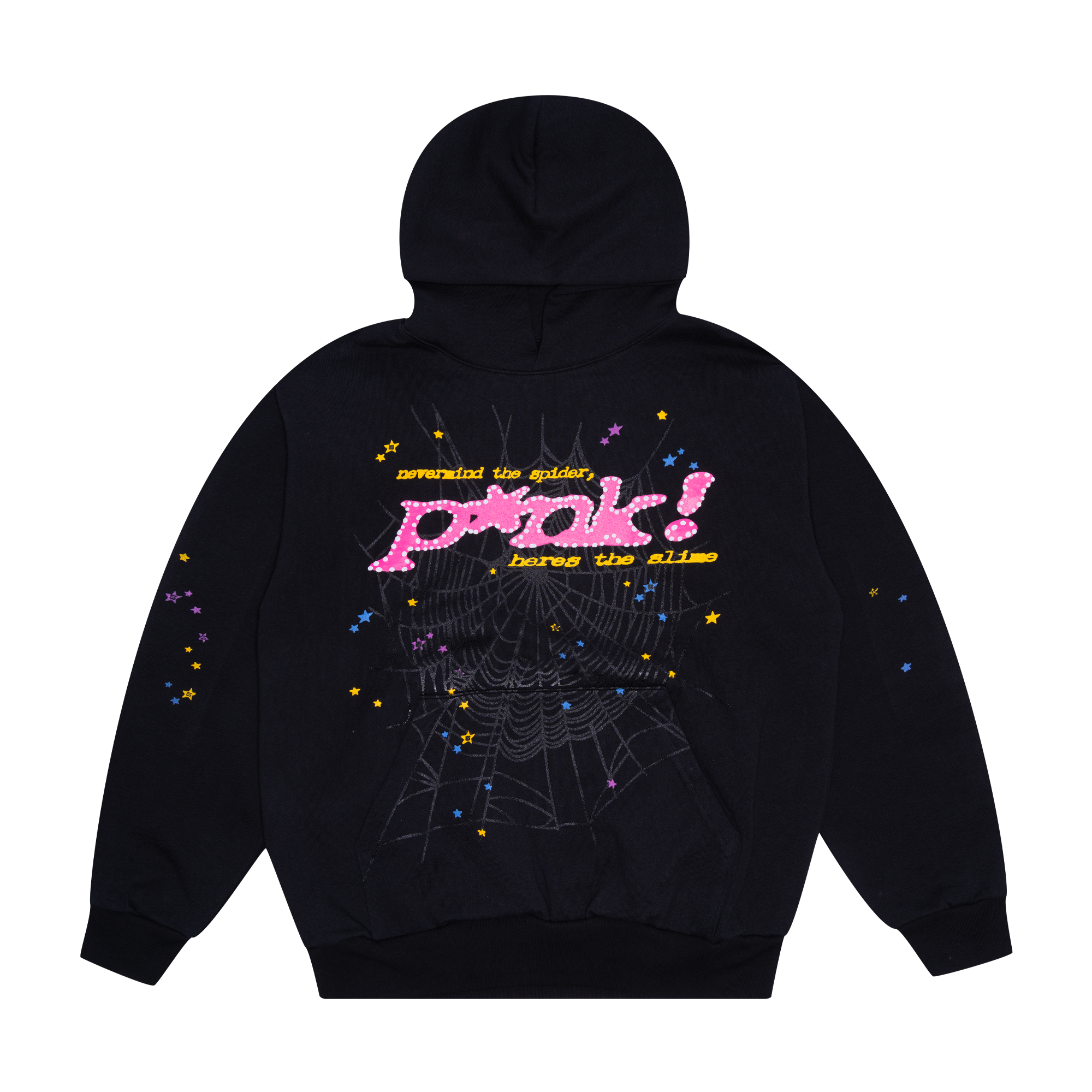 Spider Worldwide Pink Hoodie Black-PLUS