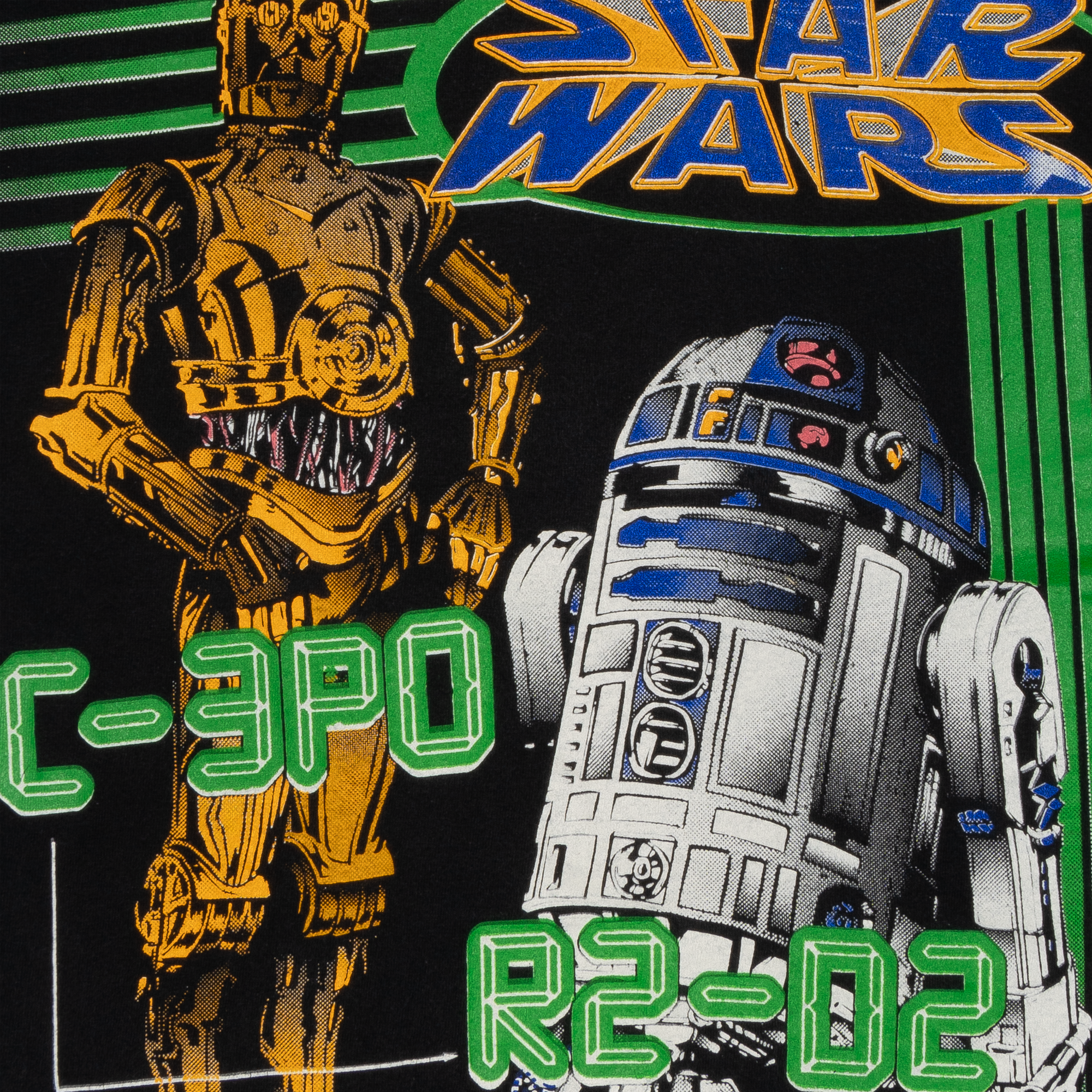 Star Wars 90's R2D2 C3P0 Tee Black-PLUS