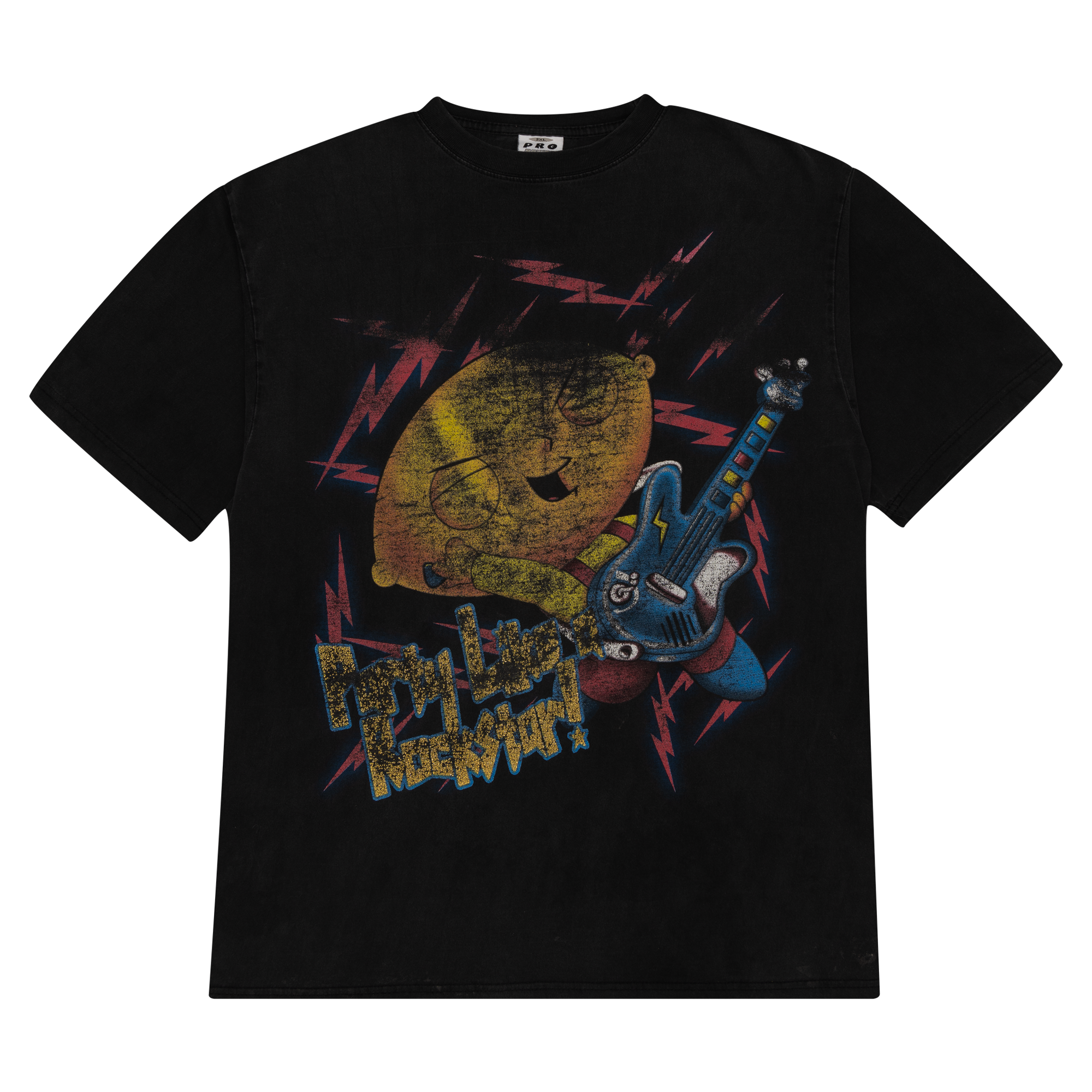 Stewie Griffin Party Like A Rockstar Faded Tee Black-PLUS