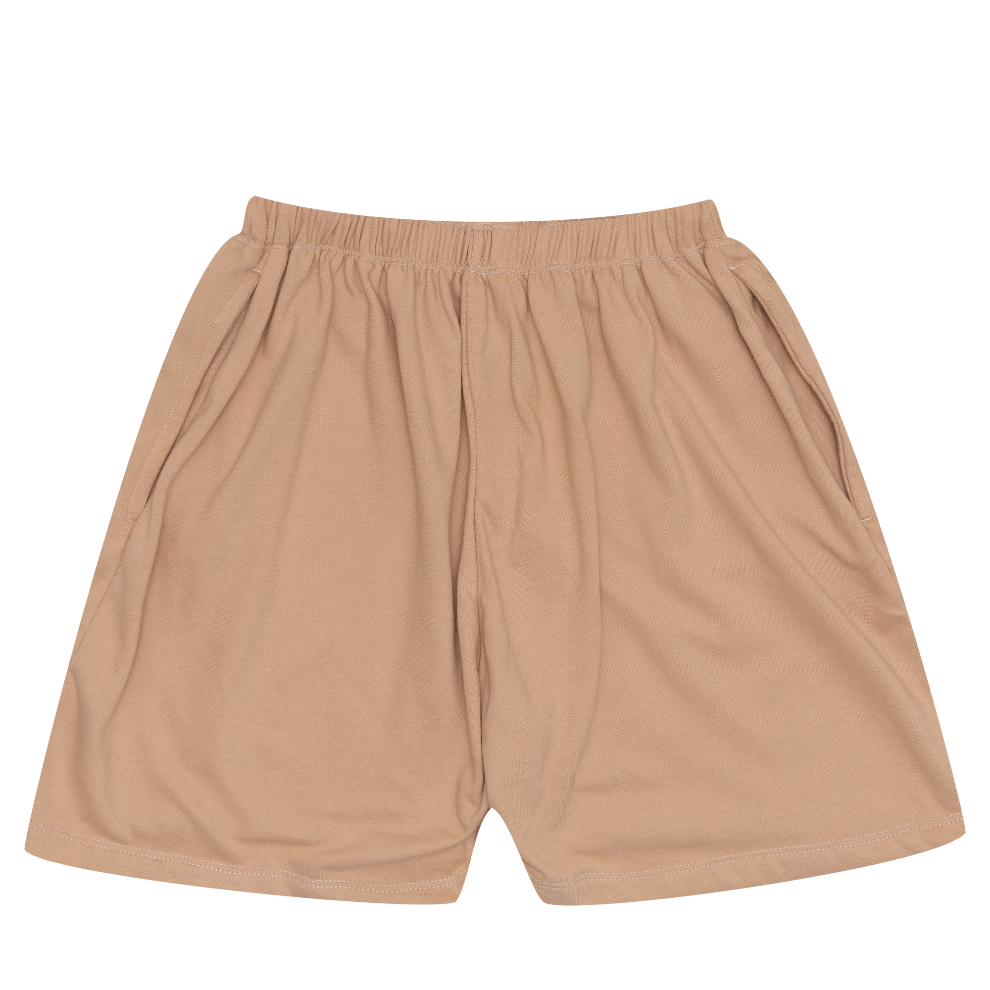 Plus Reworked Terrycloth Shorts Beige-PLUS