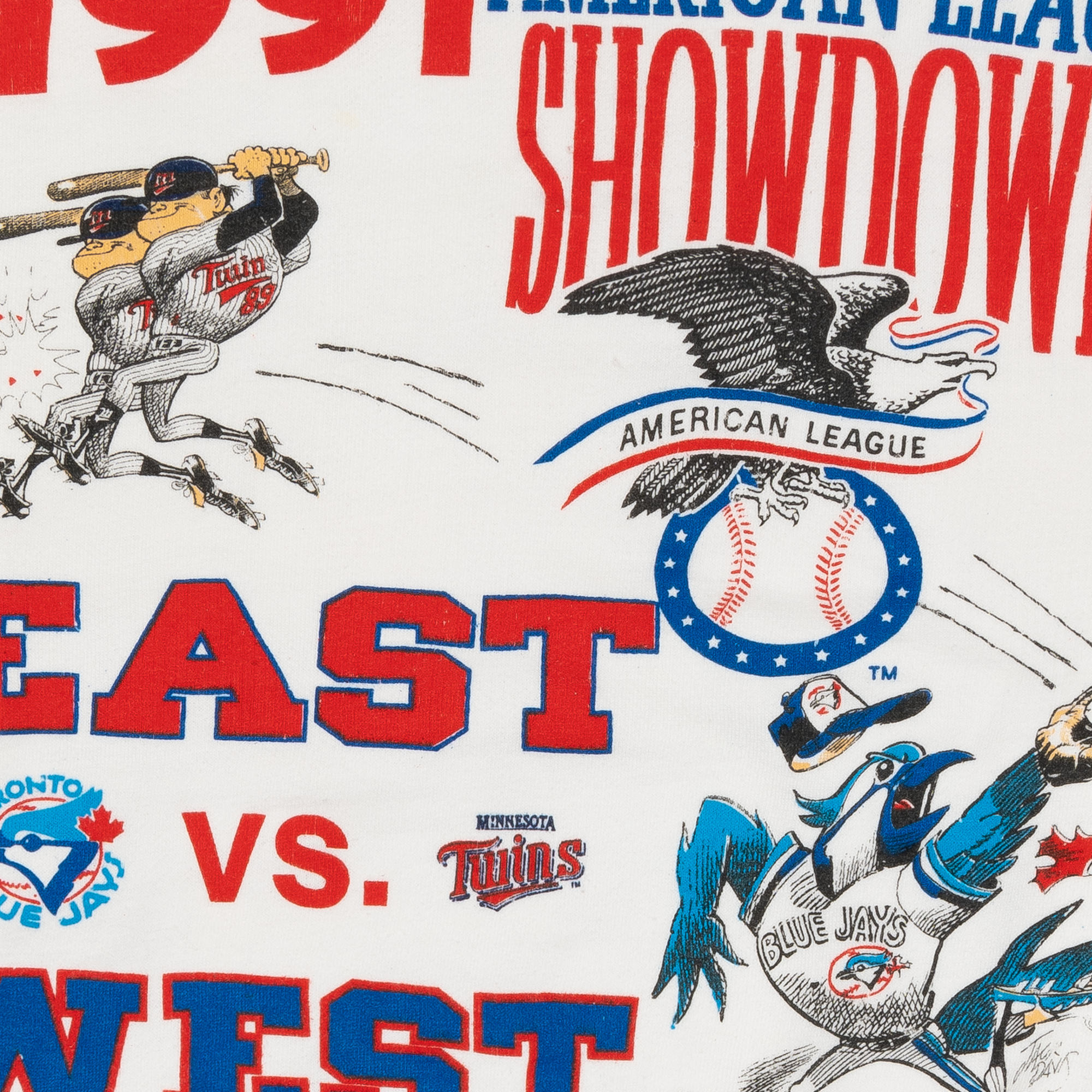 Toronto Blue Jays 1991 AL Showdown "East vs West" Crewneck White-PLUS