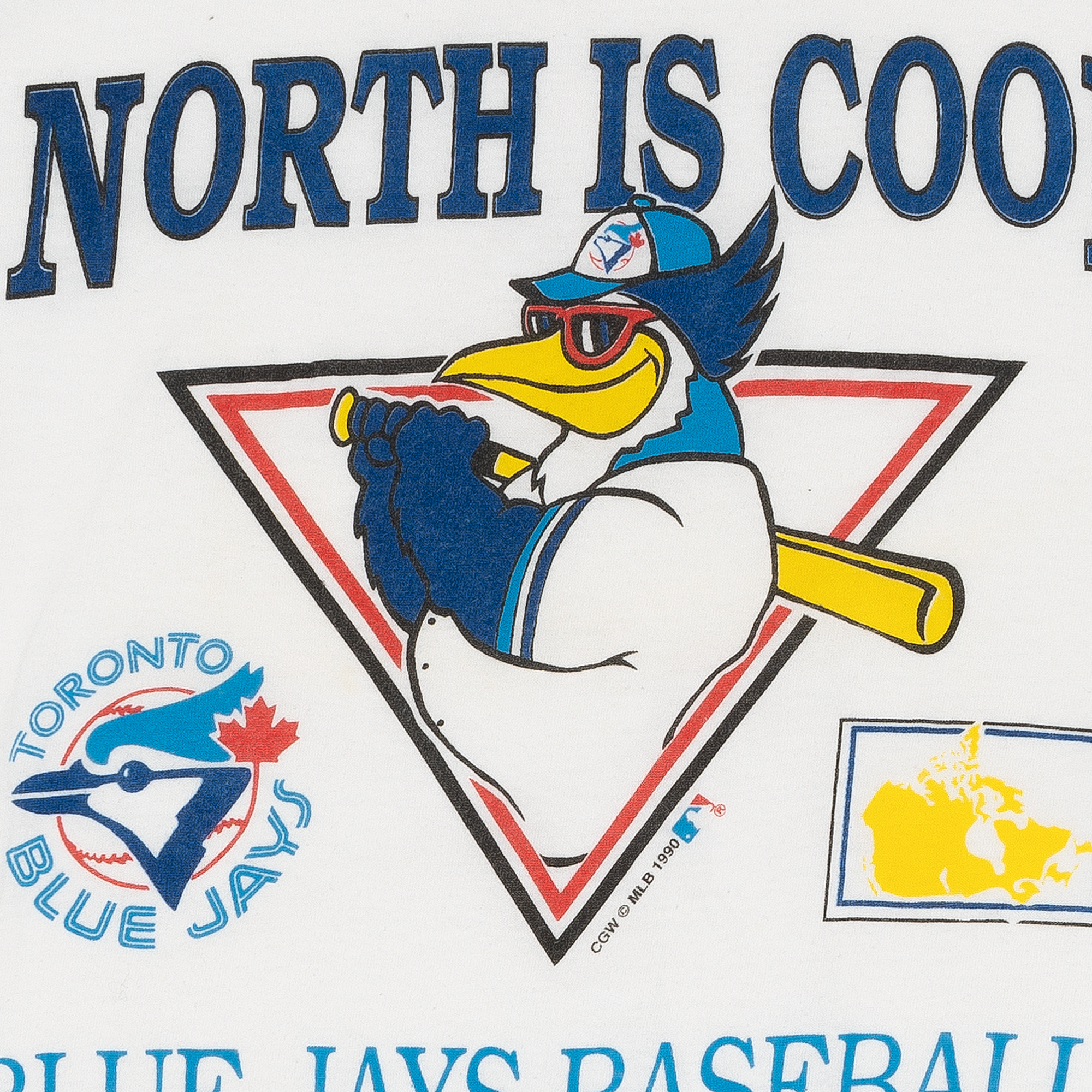 North Is Cool Blue Jays Baseball 1990 MLB Tee White-PLUS