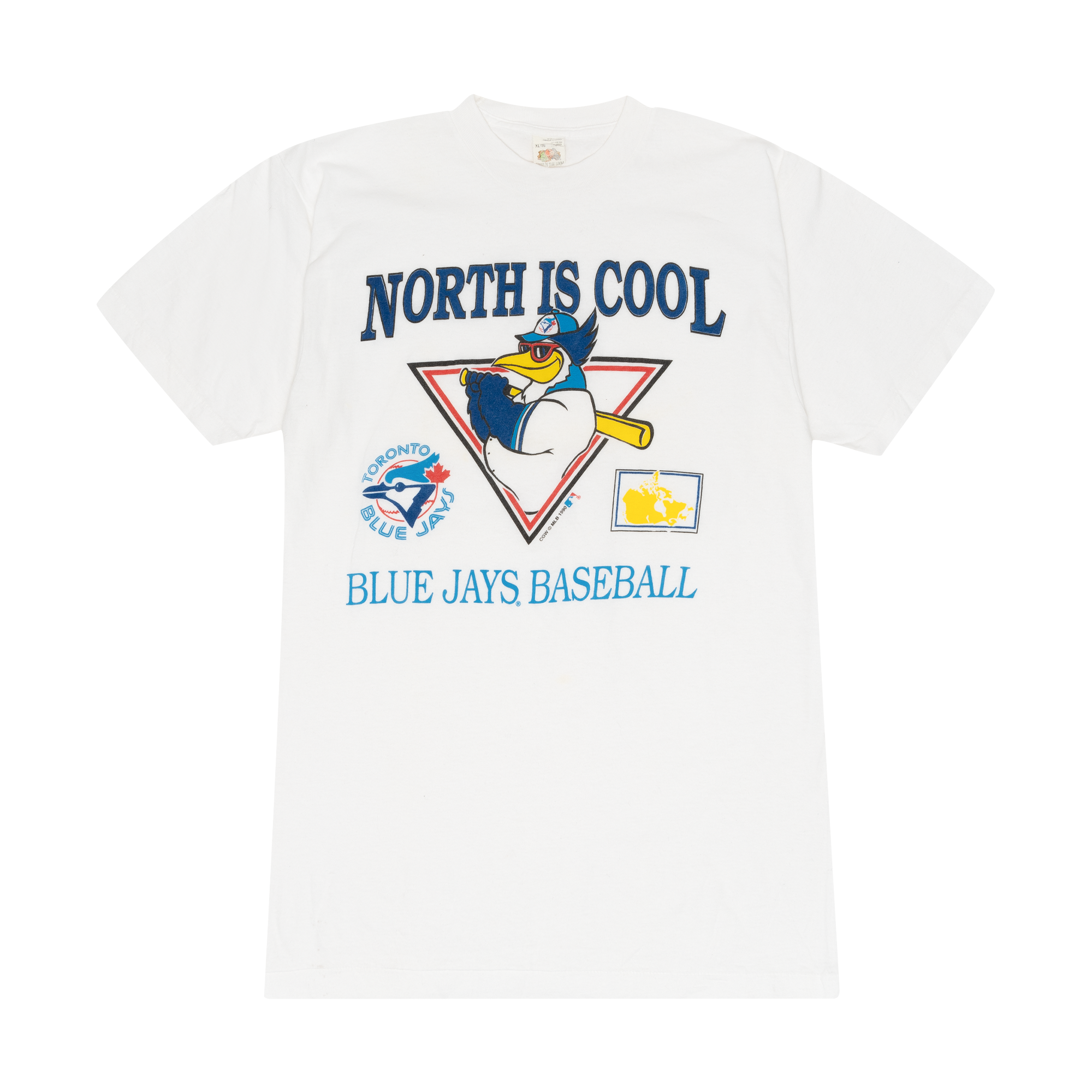 North Is Cool Blue Jays Baseball 1990 MLB Tee White-PLUS